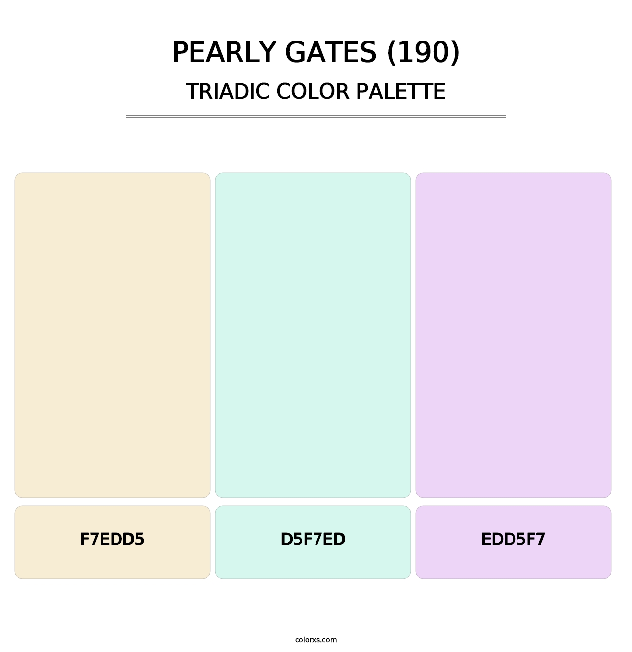 Pearly Gates (190) - Triadic Color Palette