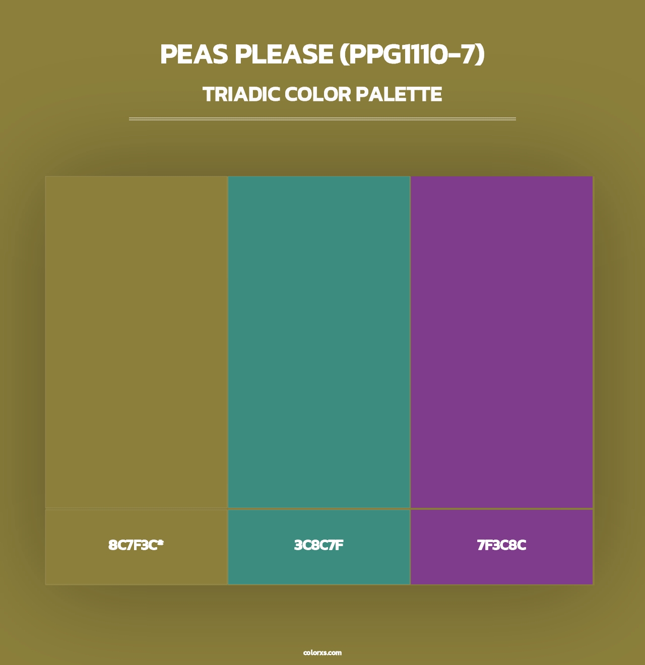 Peas Please (PPG1110-7) - Triadic Color Palette