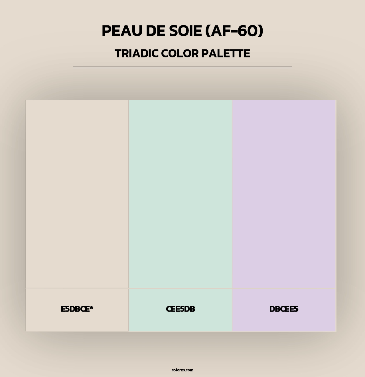 Peau de Soie (AF-60) - Triadic Color Palette