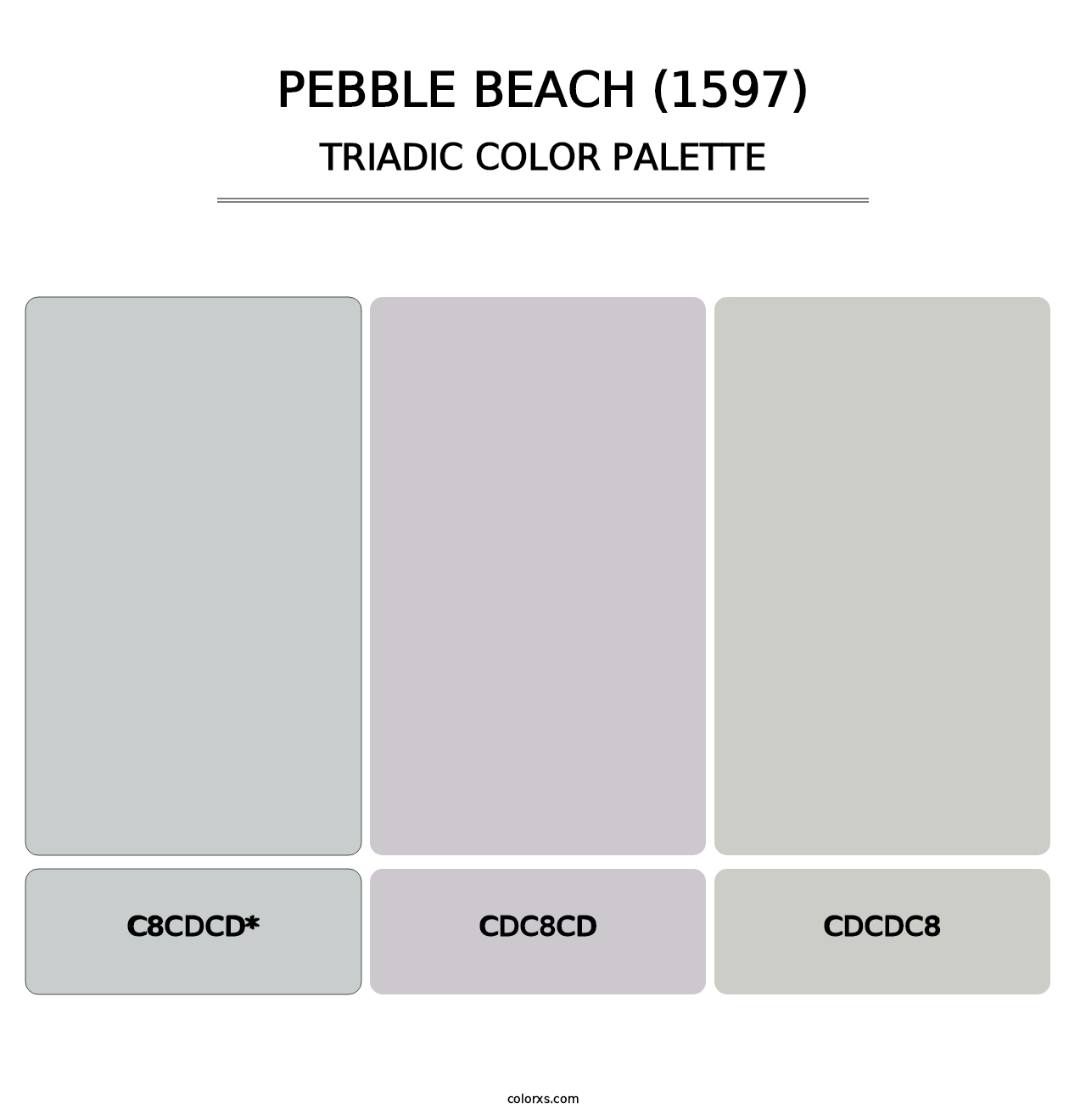 Pebble Beach (1597) - Triadic Color Palette