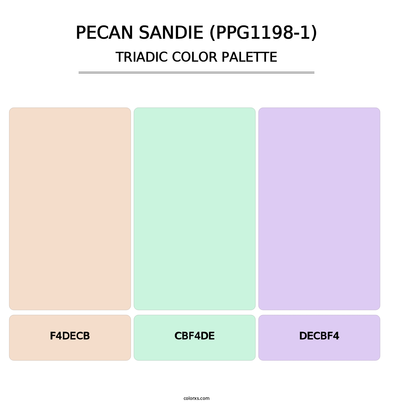 Pecan Sandie (PPG1198-1) - Triadic Color Palette