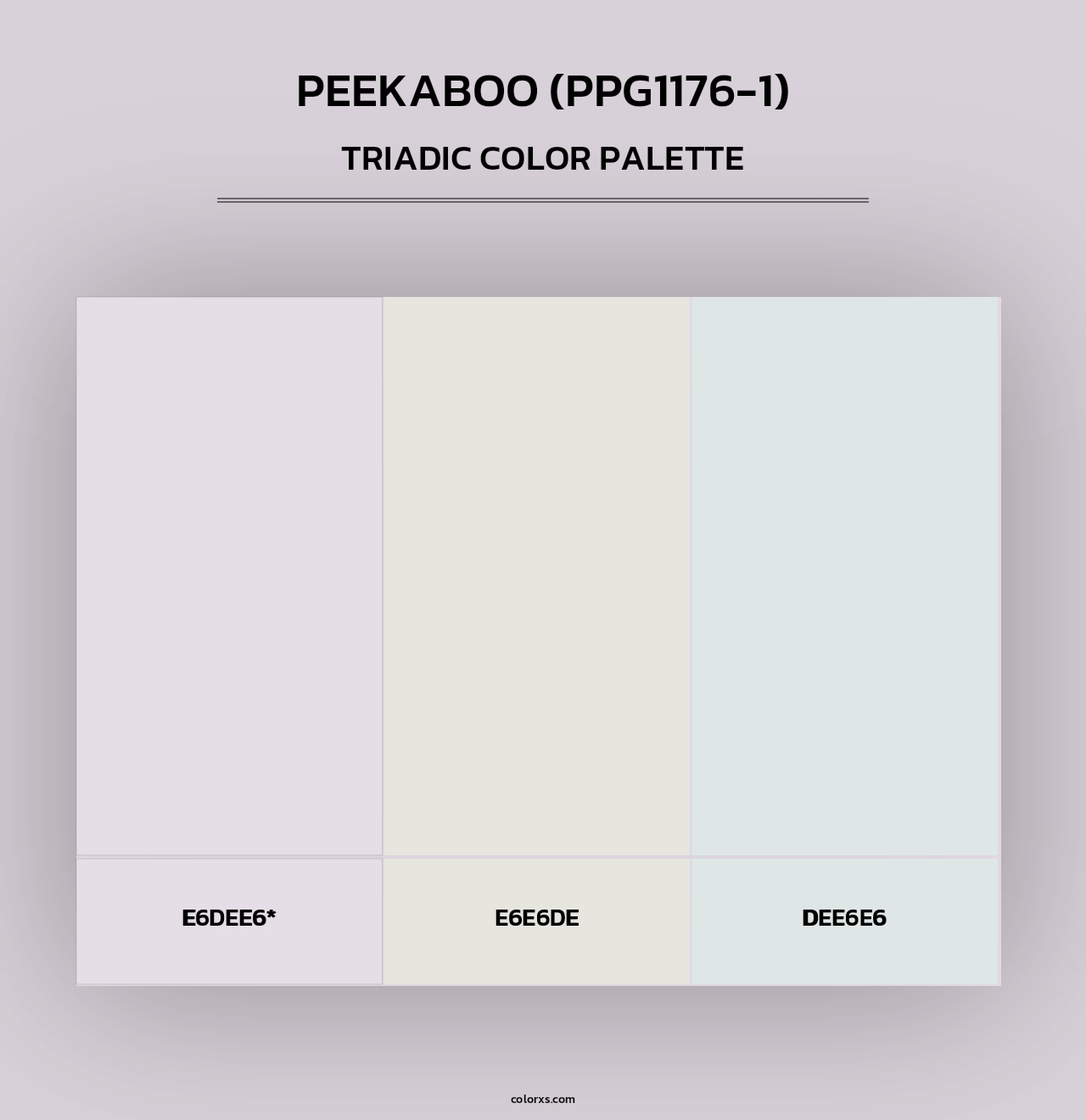 Peekaboo (PPG1176-1) - Triadic Color Palette