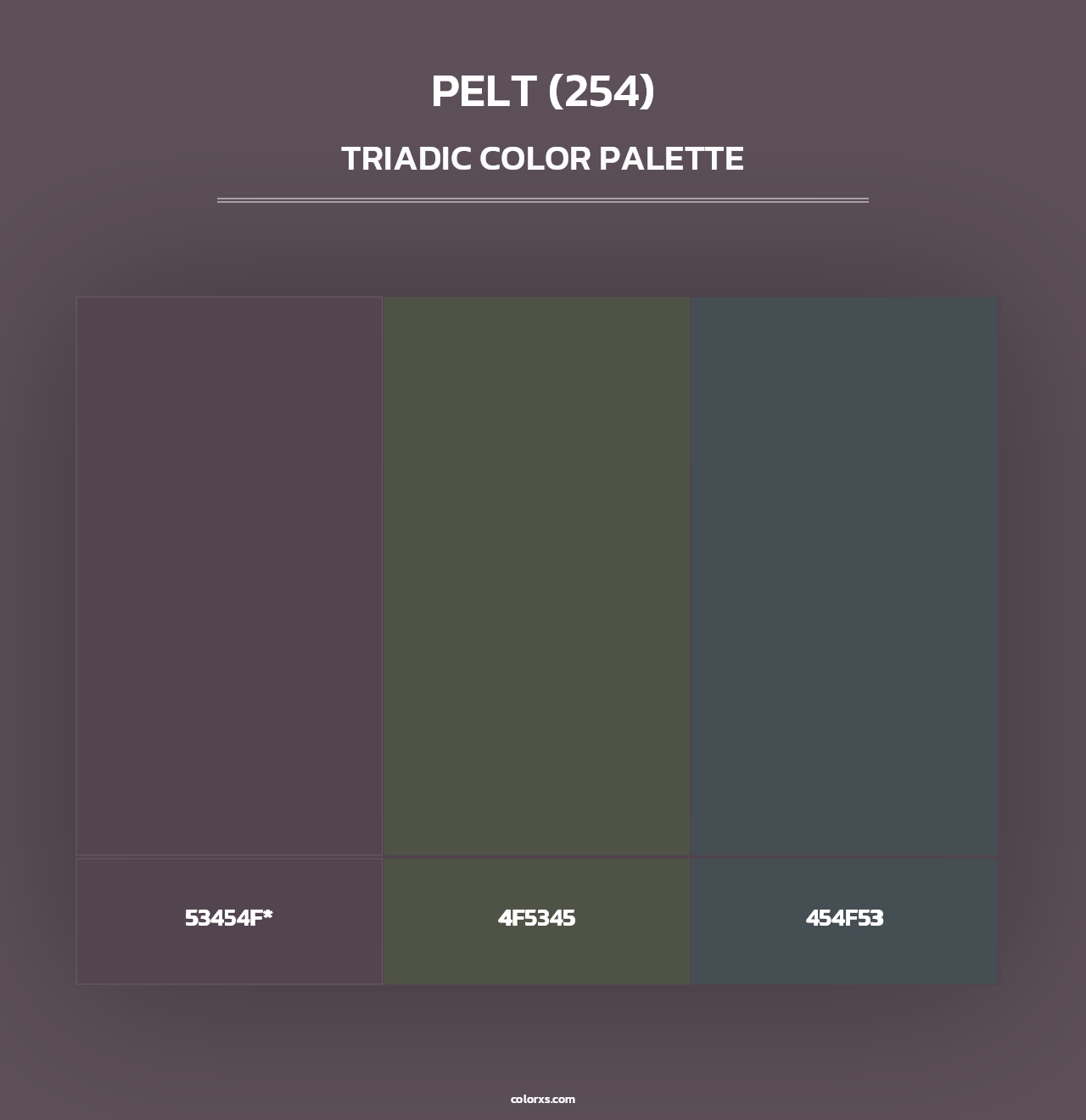 Pelt (254) - Triadic Color Palette