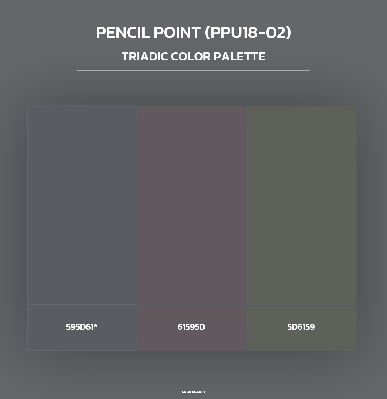 Pencil Point (PPU18-02) - Triadic Color Palette