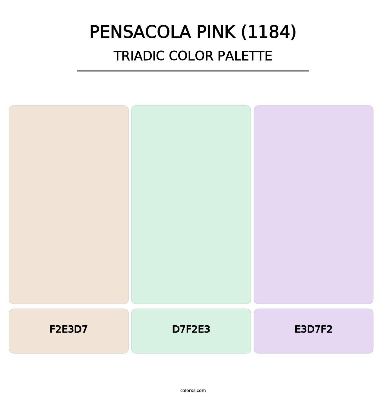 Pensacola Pink (1184) - Triadic Color Palette