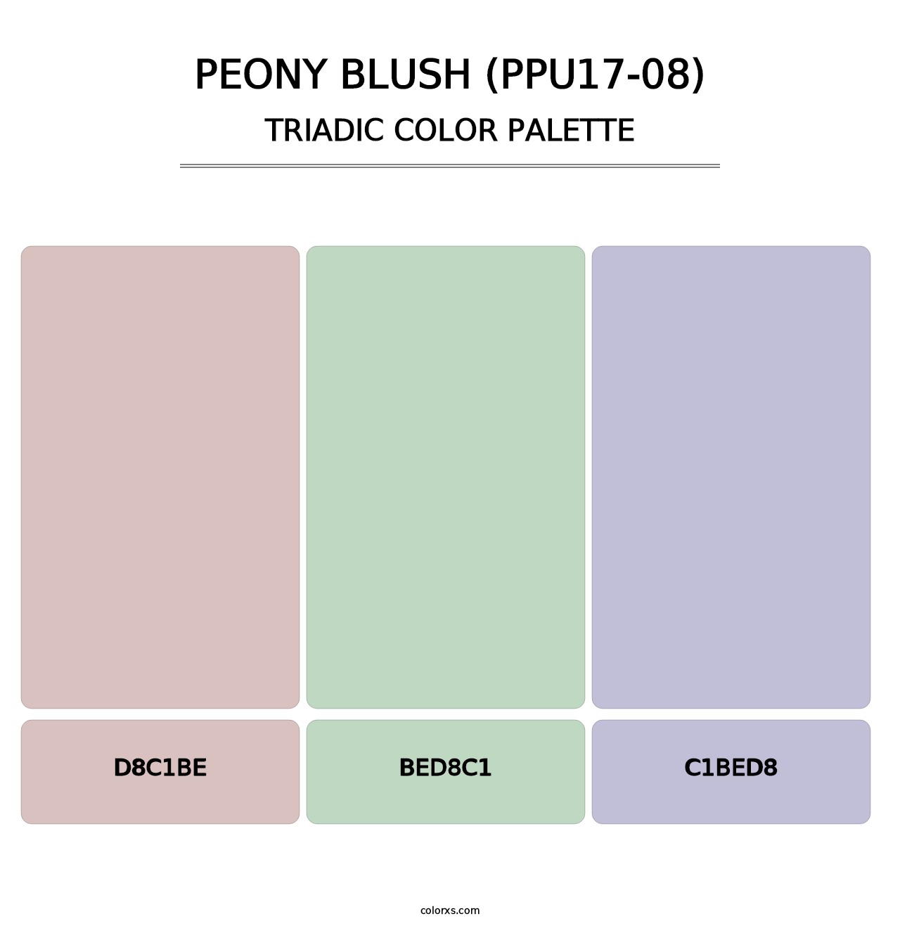 Peony Blush (PPU17-08) - Triadic Color Palette