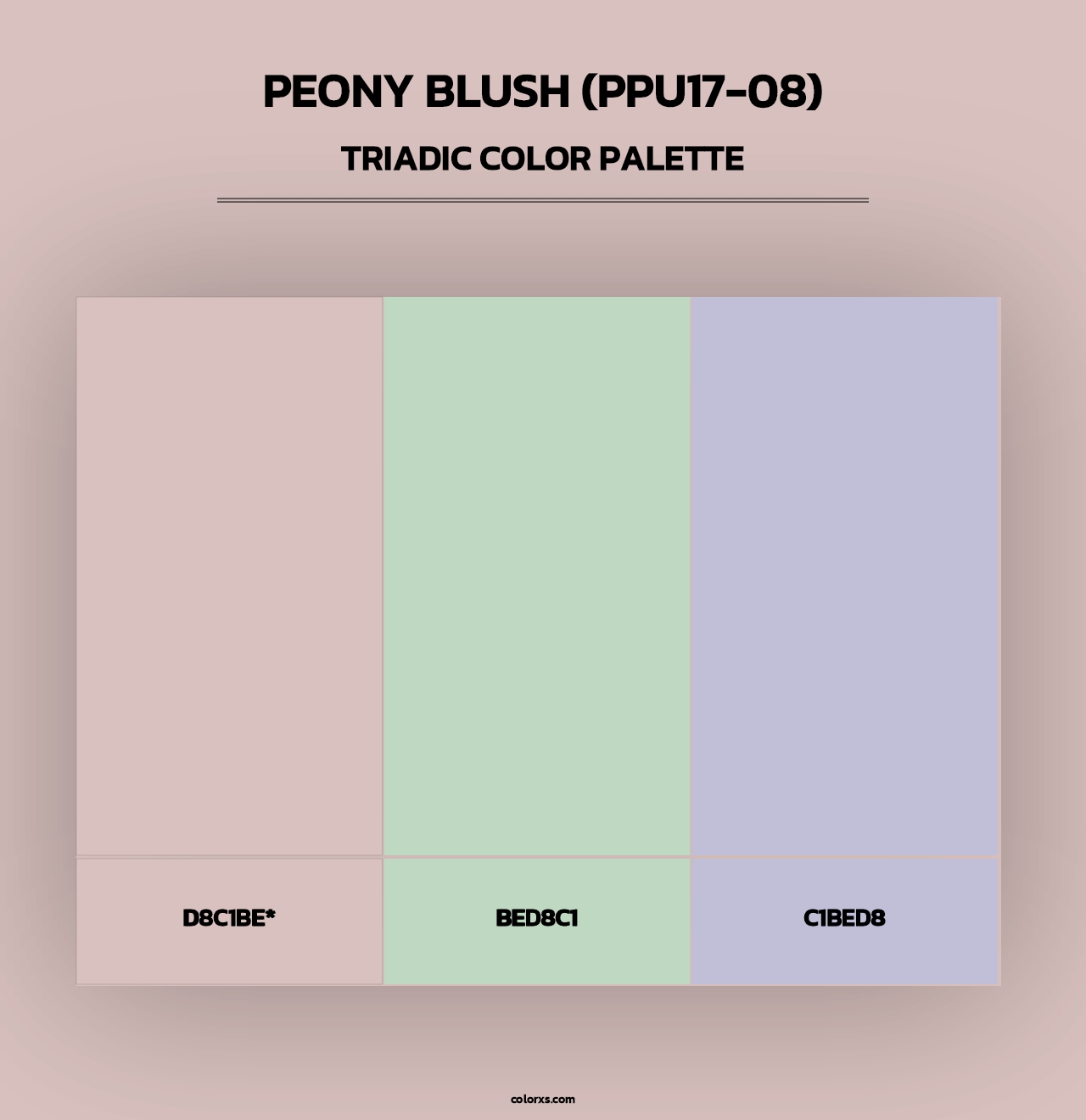 Peony Blush (PPU17-08) - Triadic Color Palette