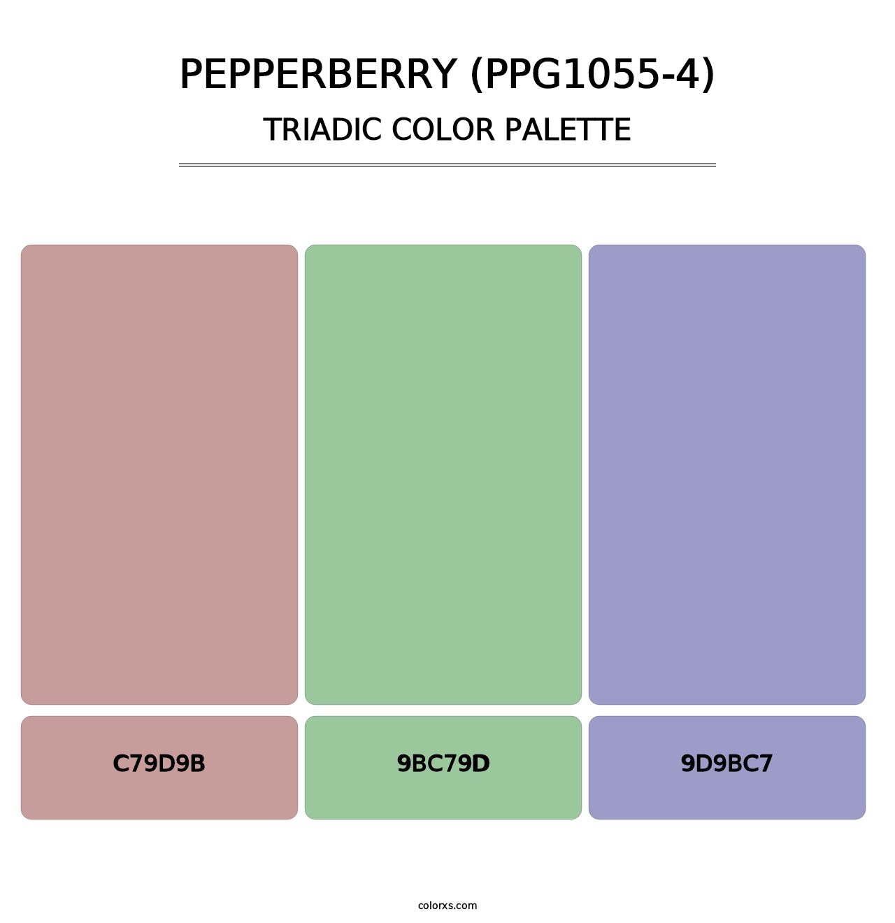 Pepperberry (PPG1055-4) - Triadic Color Palette
