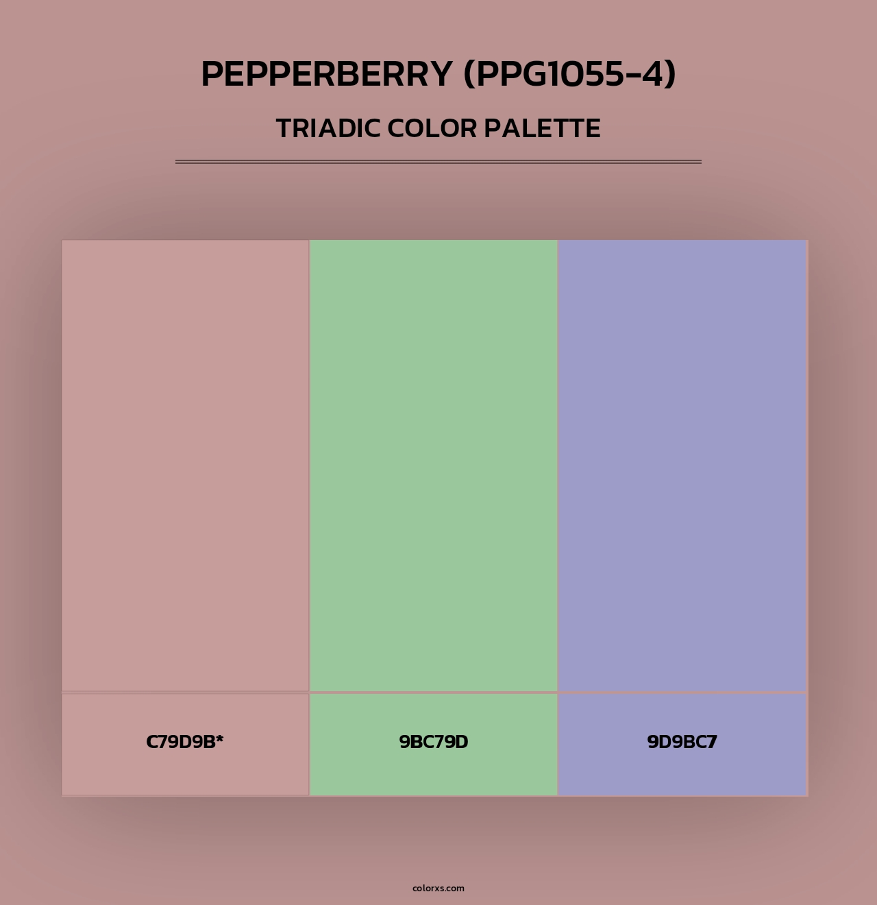 Pepperberry (PPG1055-4) - Triadic Color Palette