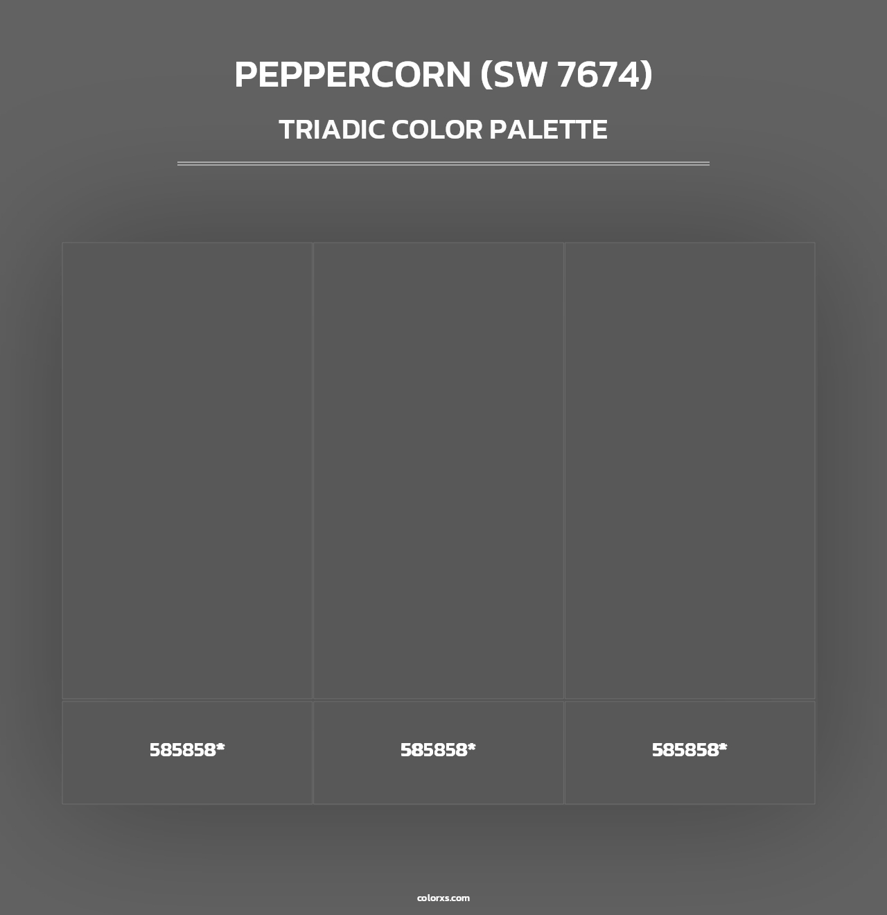 Peppercorn (SW 7674) - Triadic Color Palette