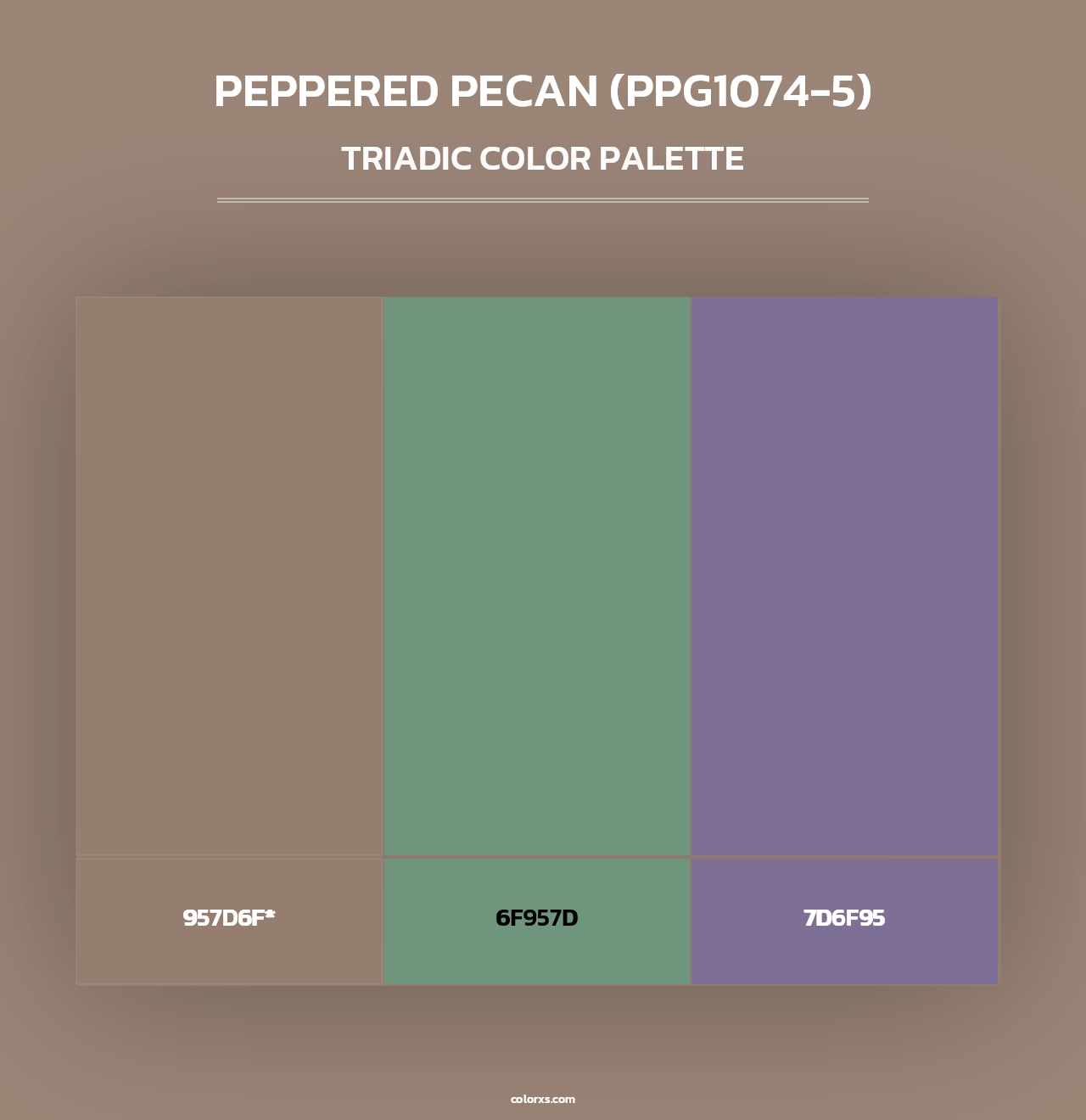 Peppered Pecan (PPG1074-5) - Triadic Color Palette