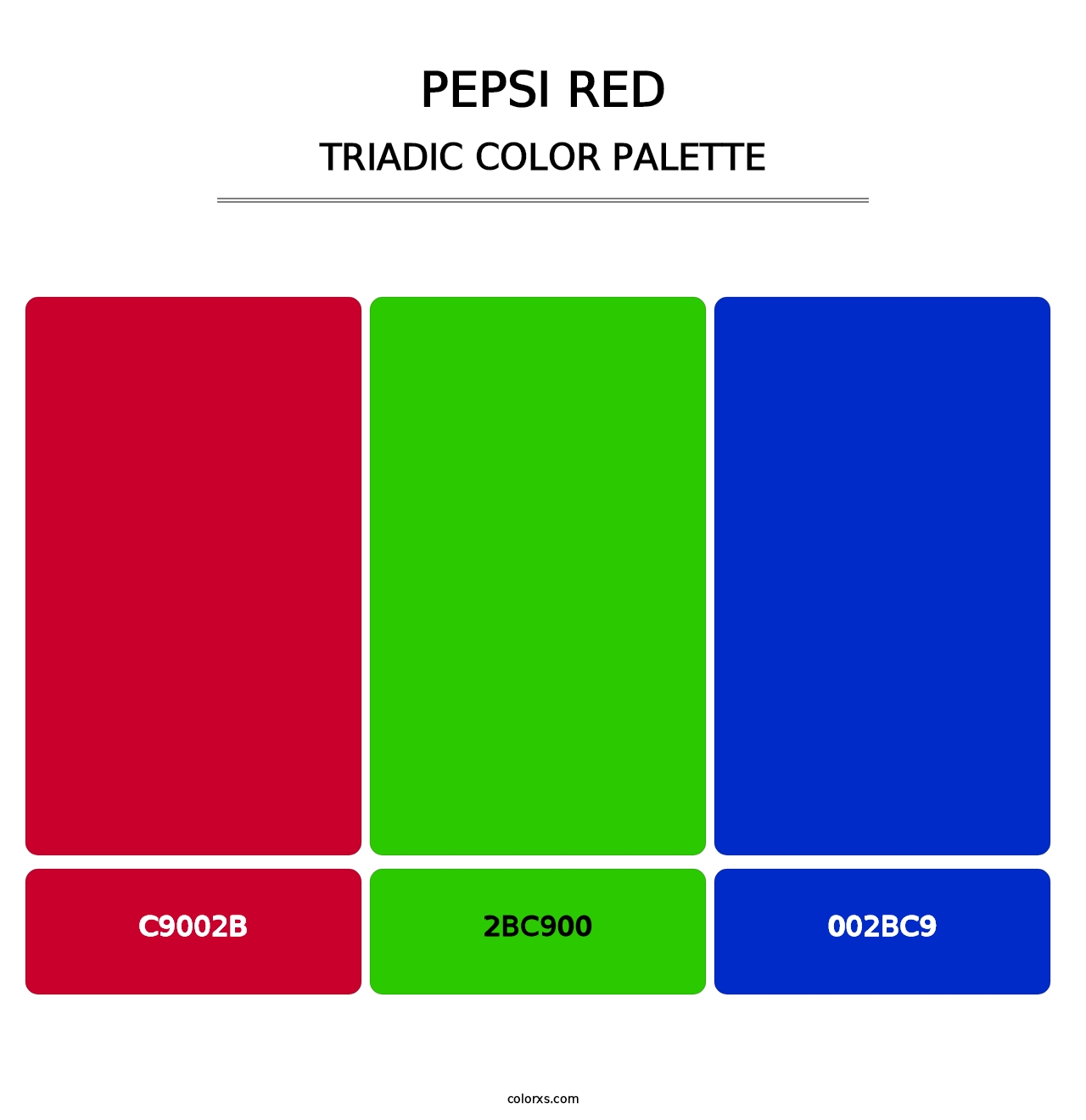 Pepsi Red - Triadic Color Palette