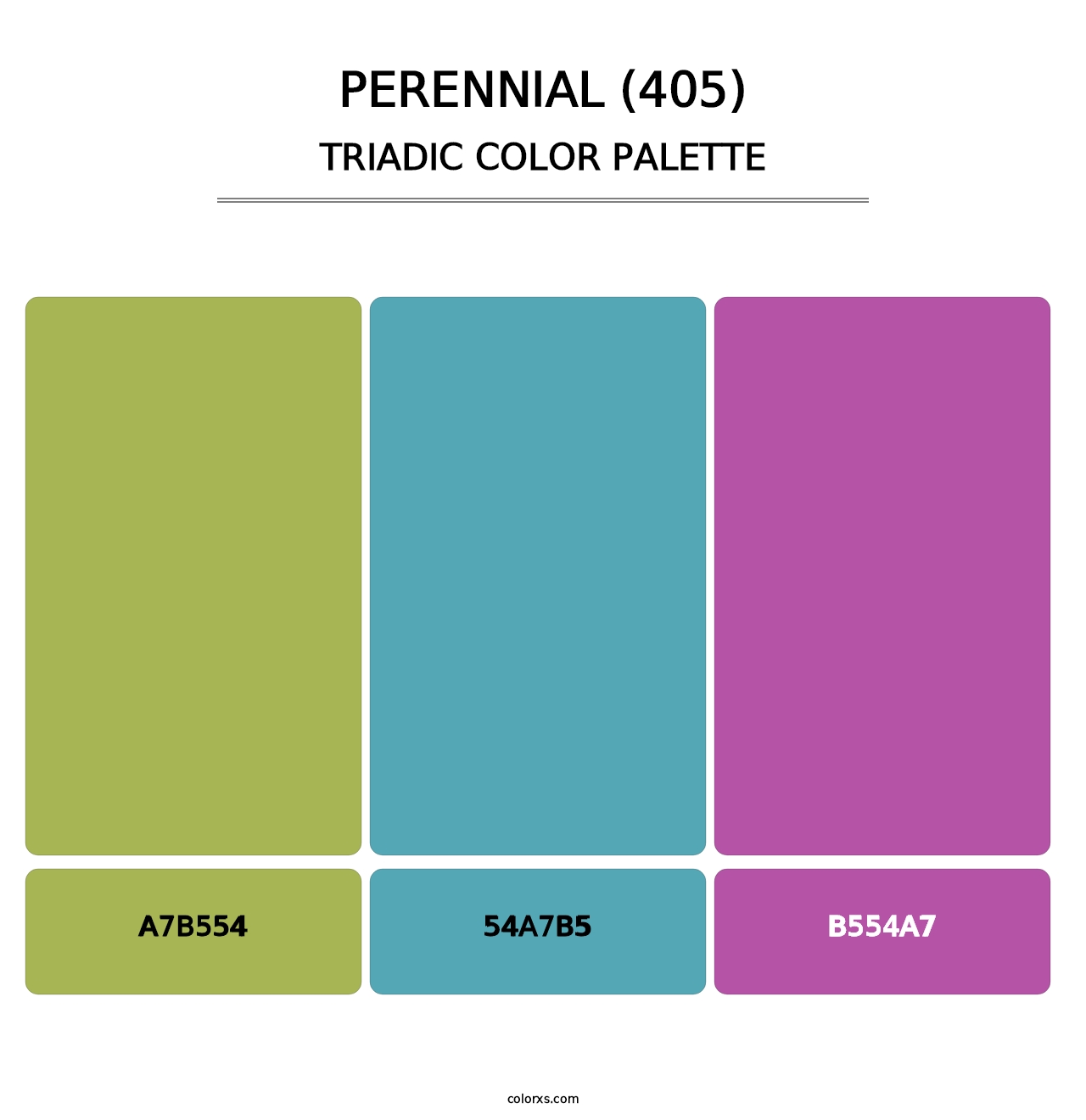 Perennial (405) - Triadic Color Palette