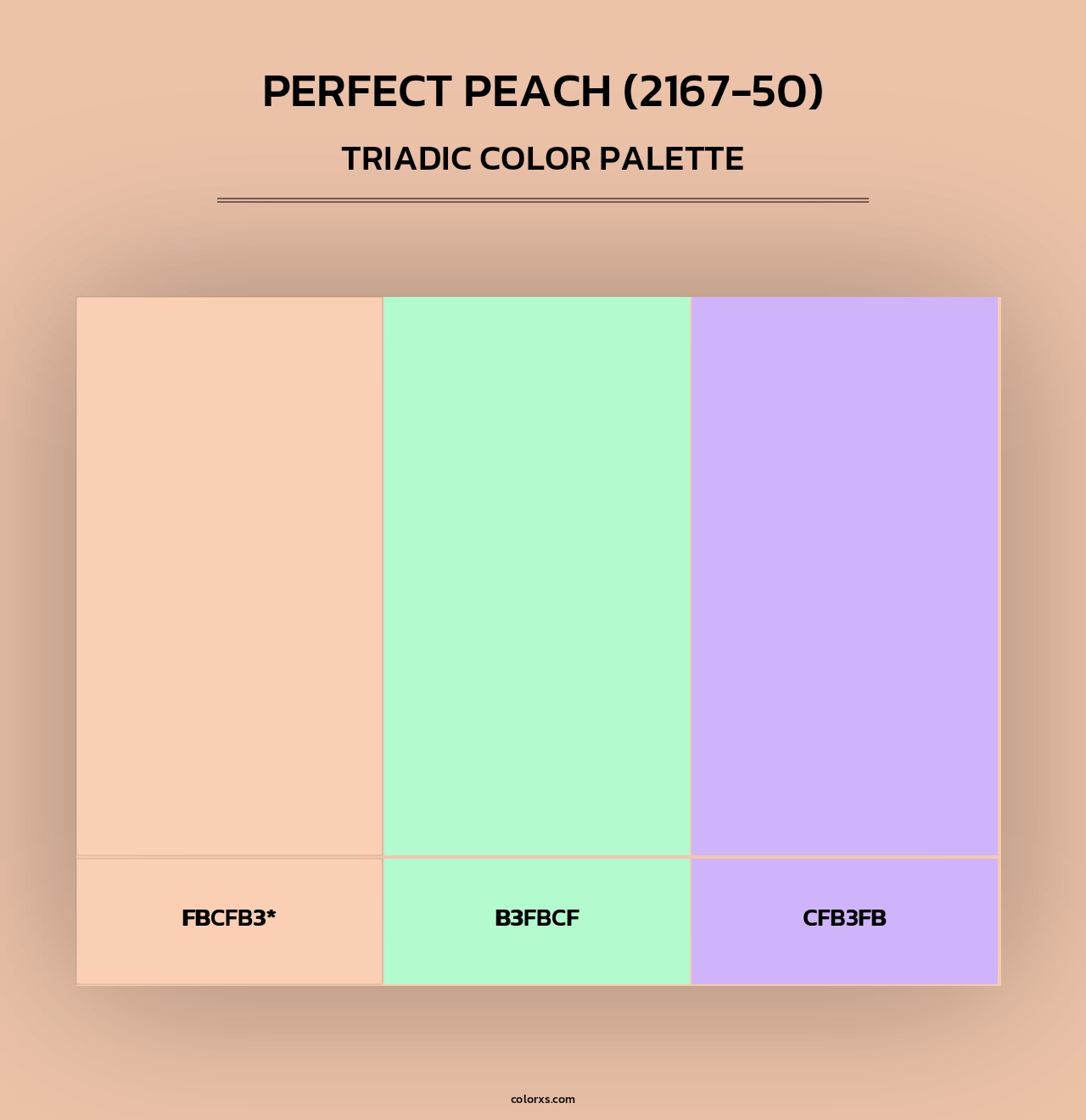 Perfect Peach (2167-50) - Triadic Color Palette