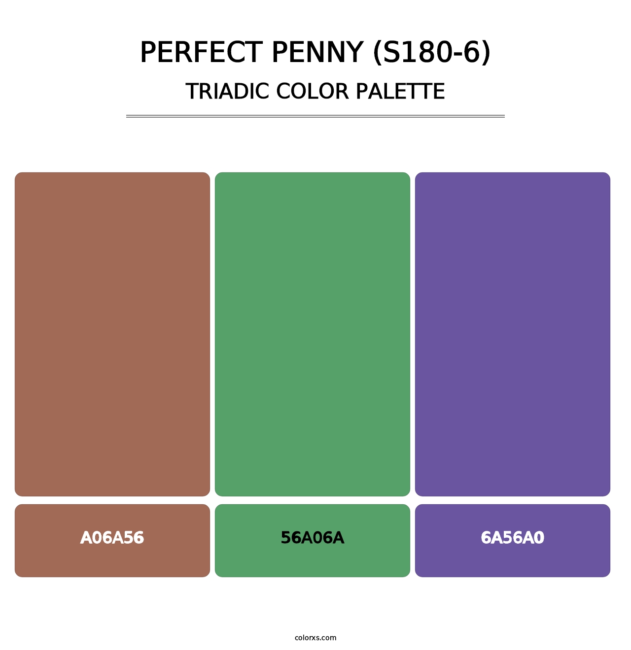 Perfect Penny (S180-6) - Triadic Color Palette