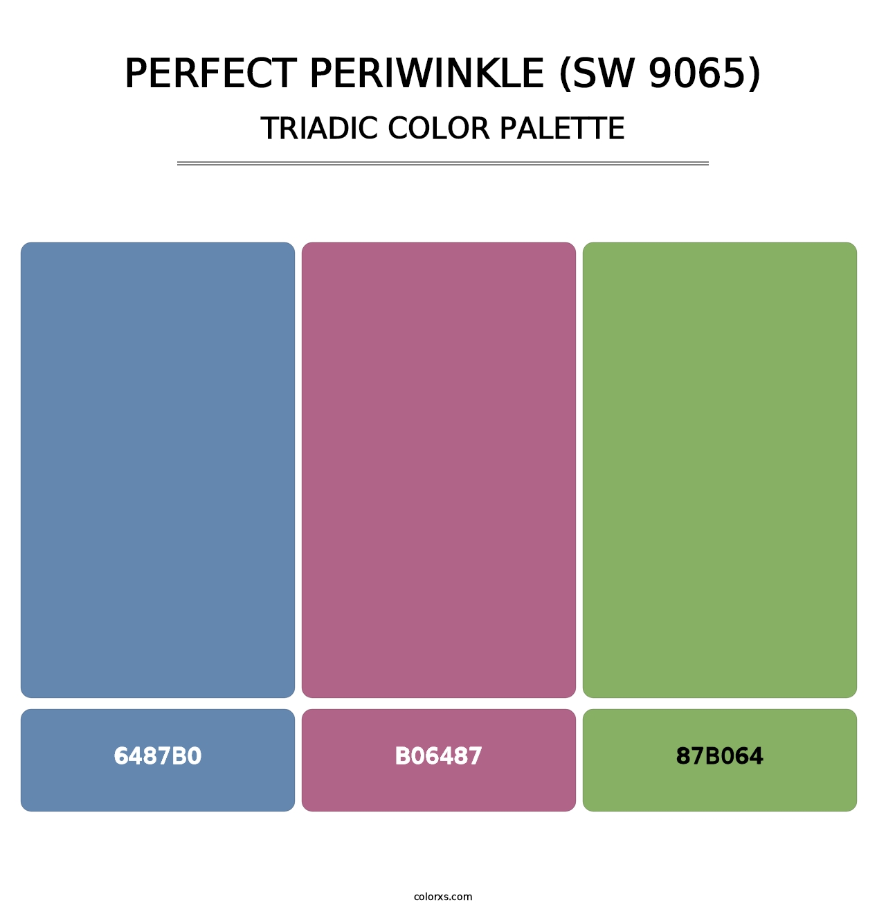 Perfect Periwinkle (SW 9065) - Triadic Color Palette