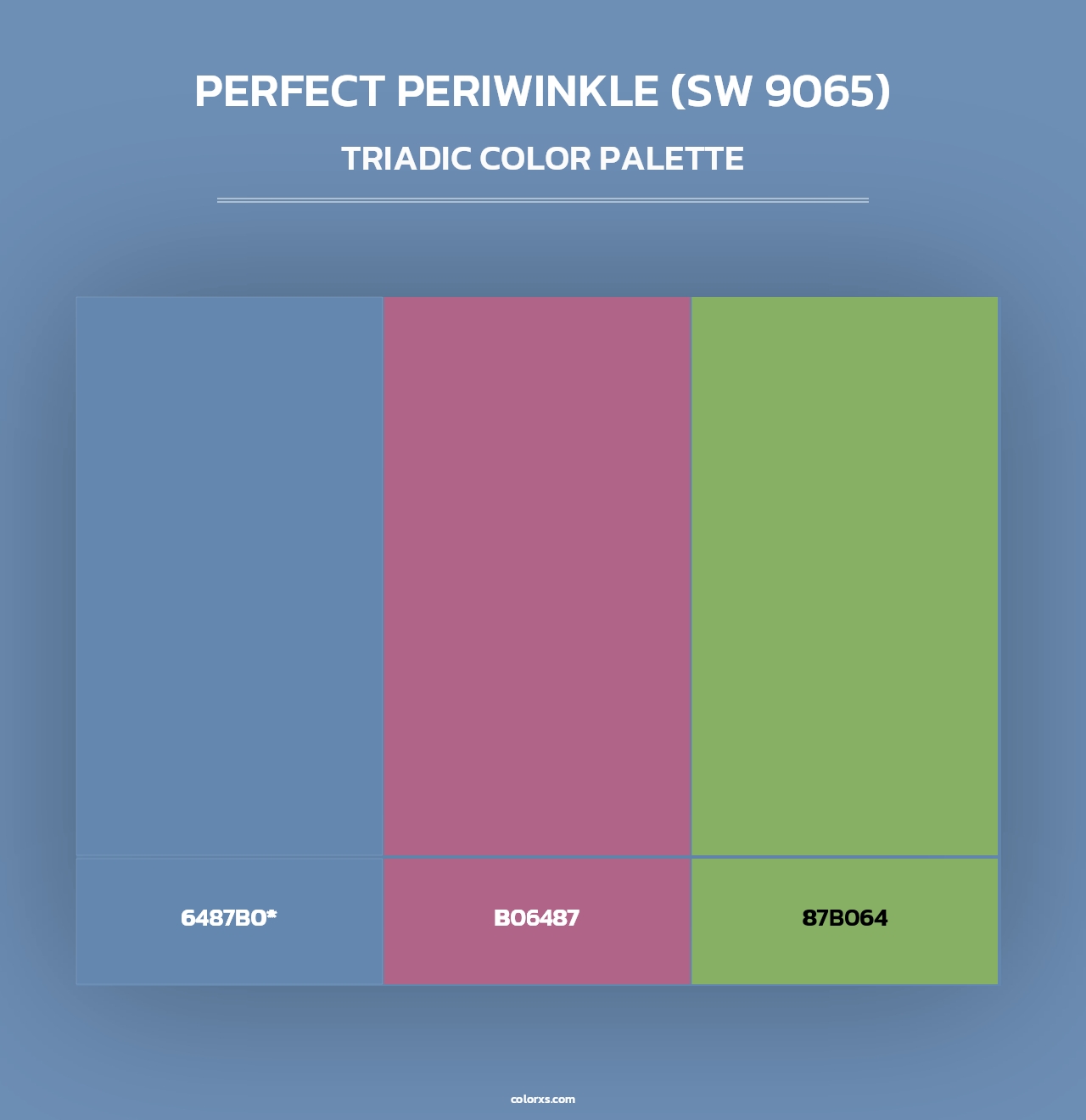 Perfect Periwinkle (SW 9065) - Triadic Color Palette