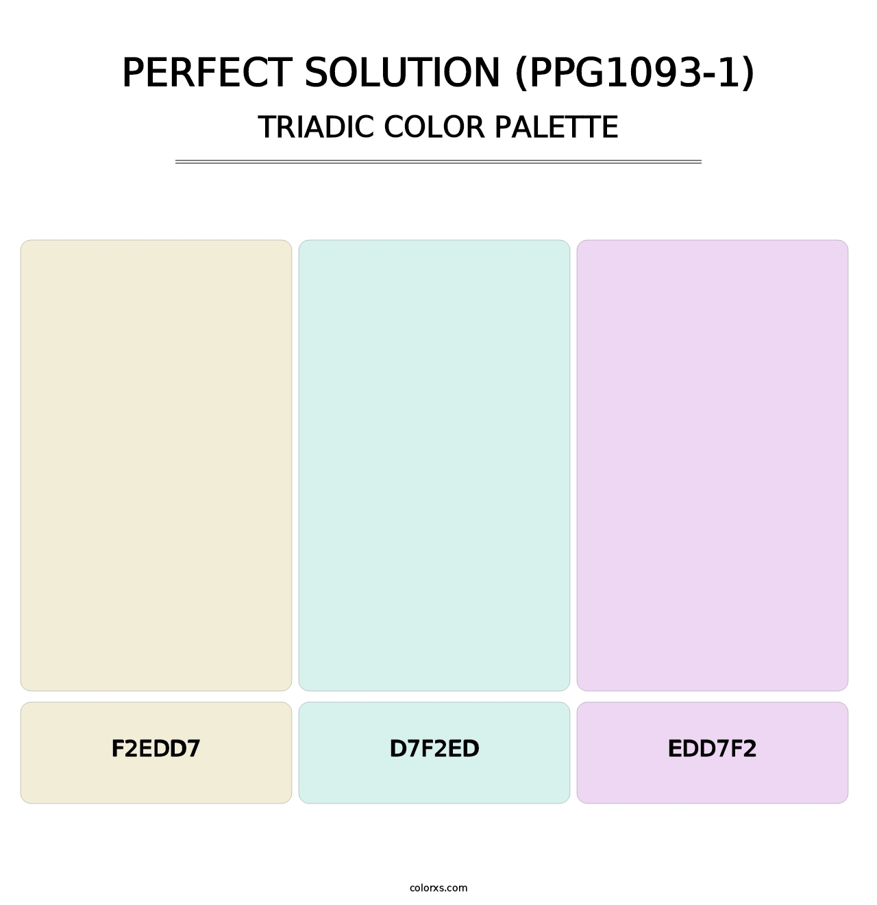 Perfect Solution (PPG1093-1) - Triadic Color Palette