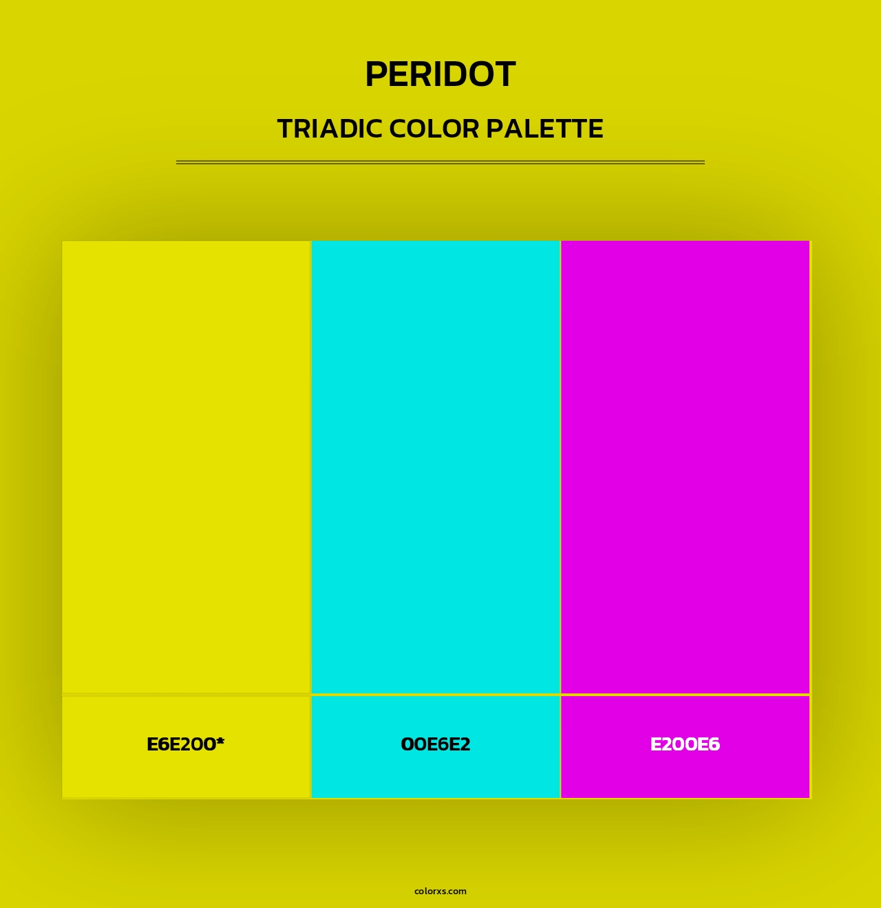 Peridot - Triadic Color Palette