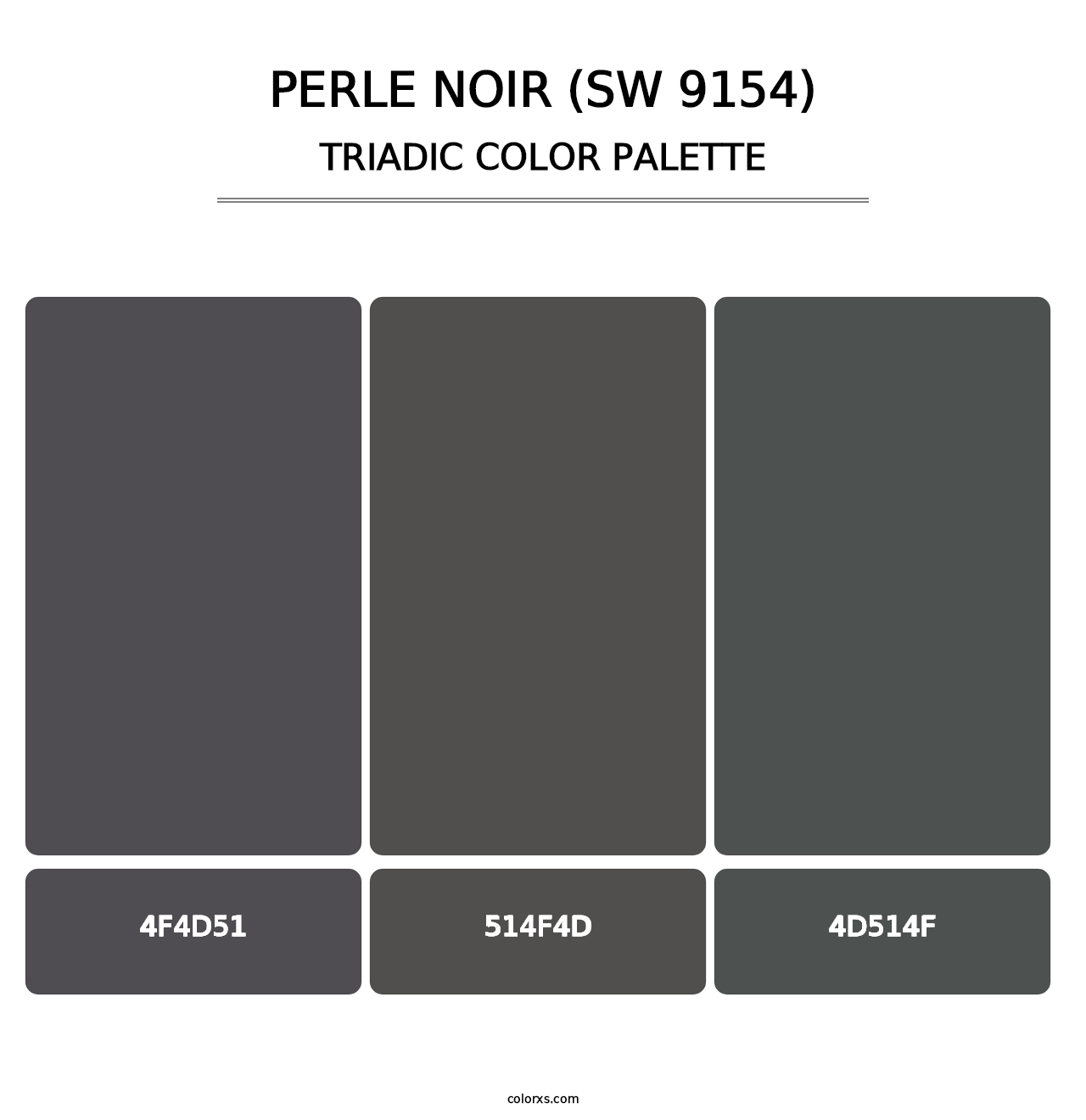 Perle Noir (SW 9154) - Triadic Color Palette
