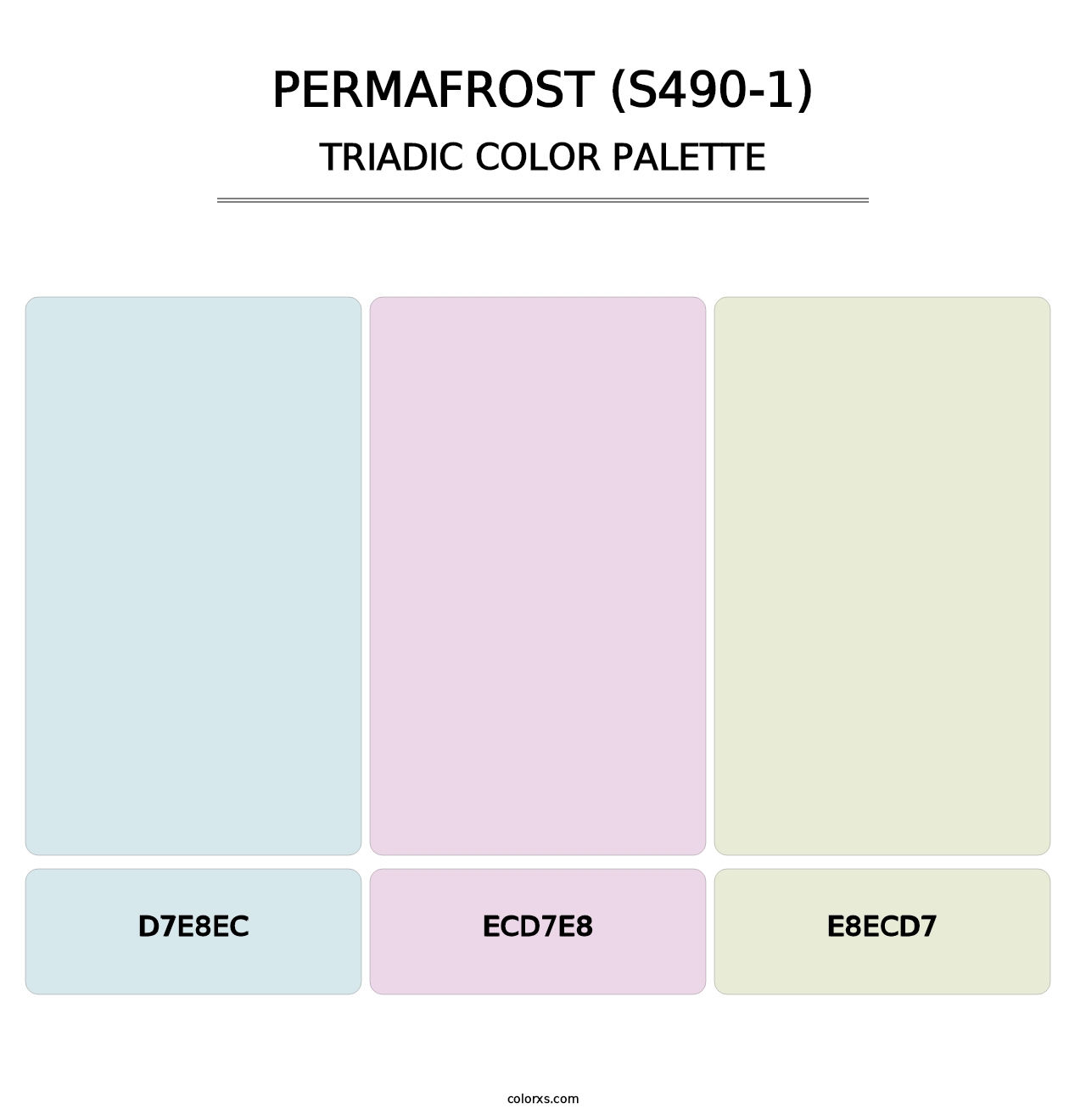 Permafrost (S490-1) - Triadic Color Palette
