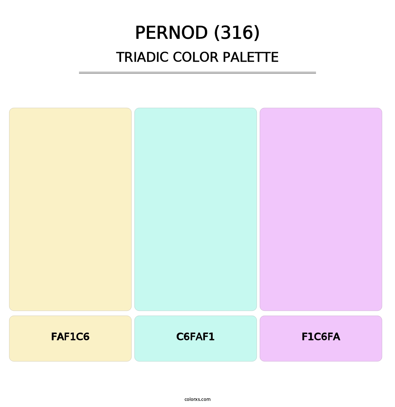 Pernod (316) - Triadic Color Palette