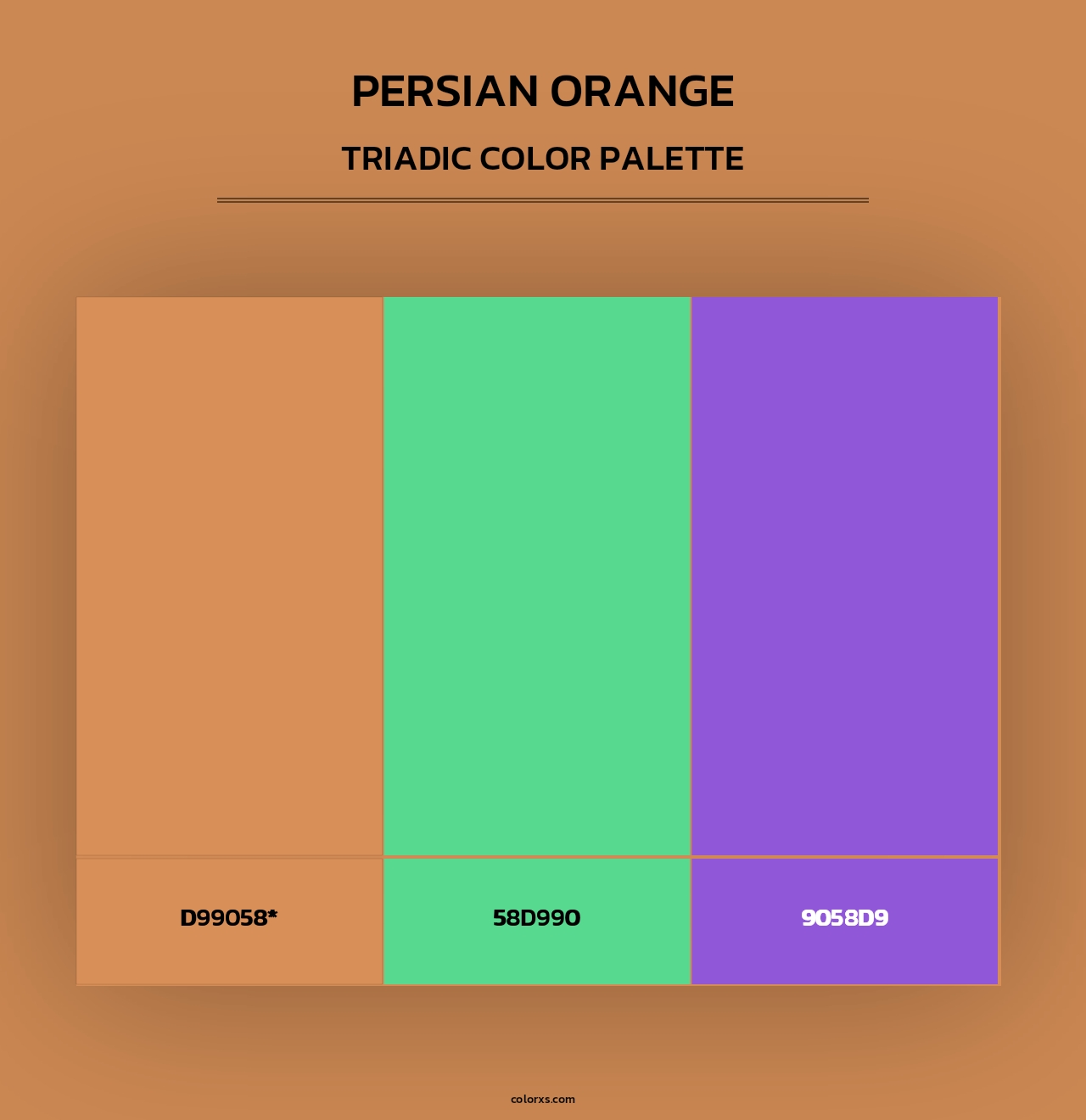 Persian Orange - Triadic Color Palette