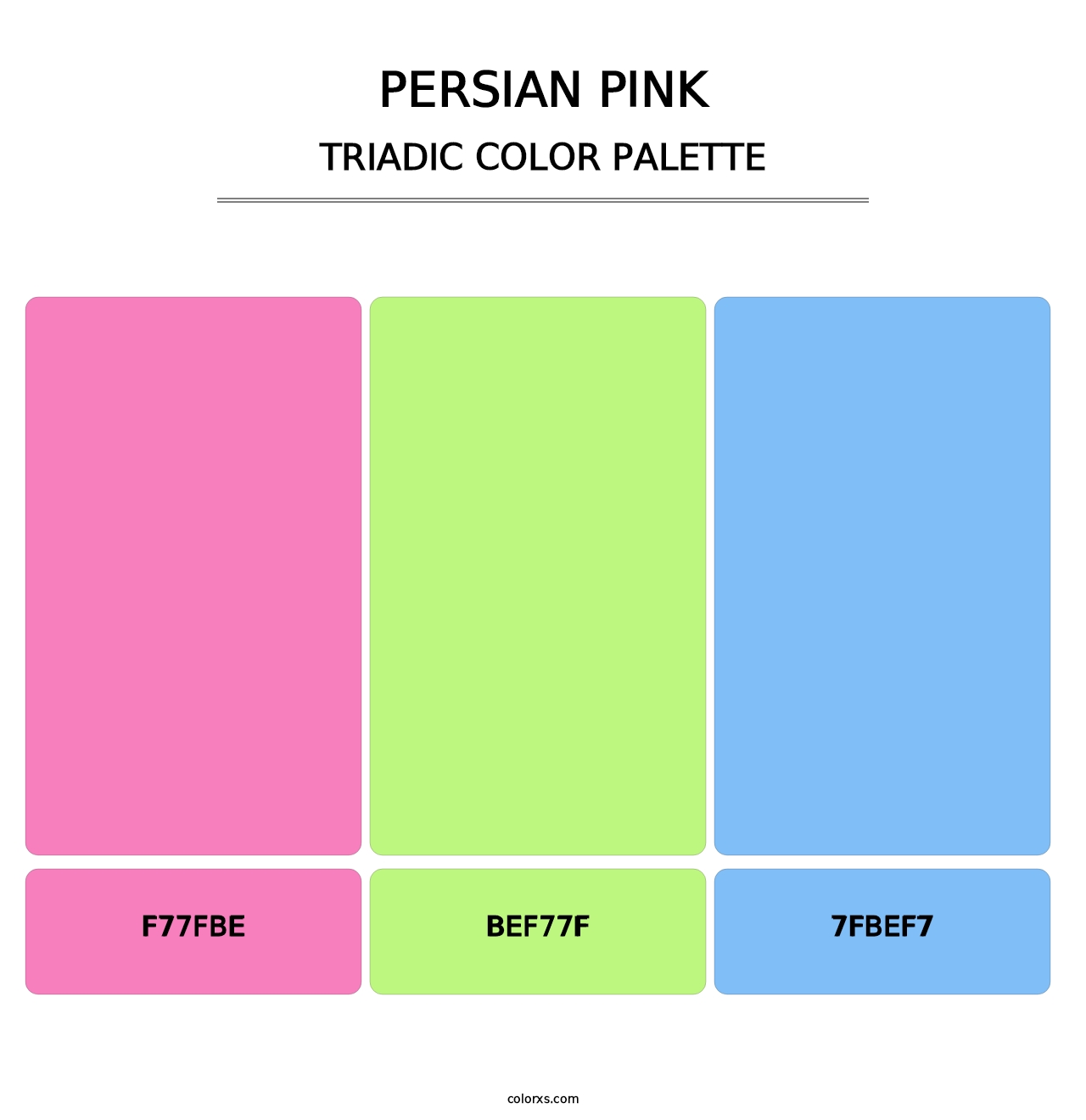 Persian Pink - Triadic Color Palette
