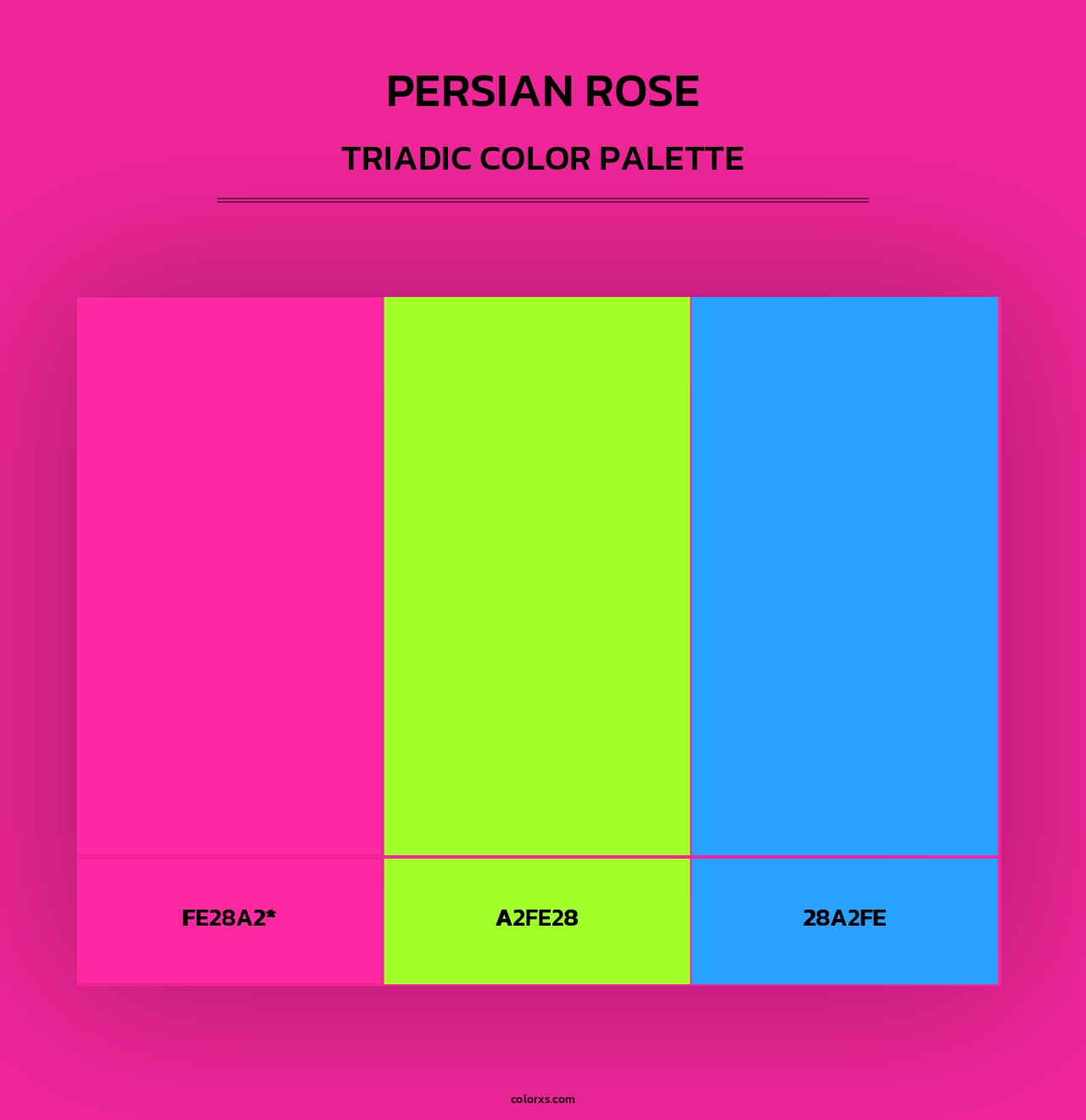 Persian Rose - Triadic Color Palette