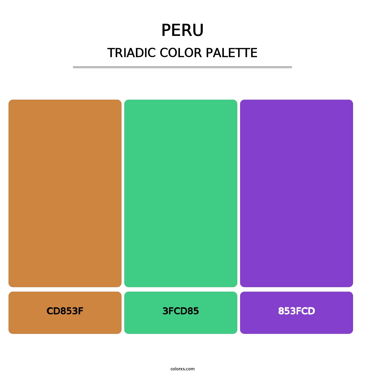 Peru - Triadic Color Palette