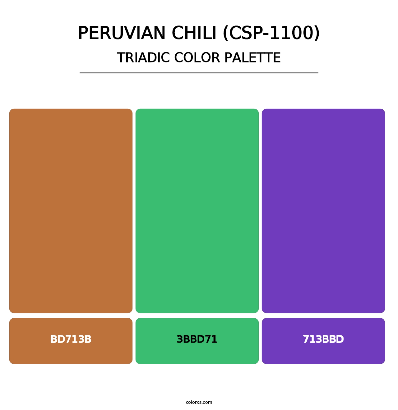 Peruvian Chili (CSP-1100) - Triadic Color Palette