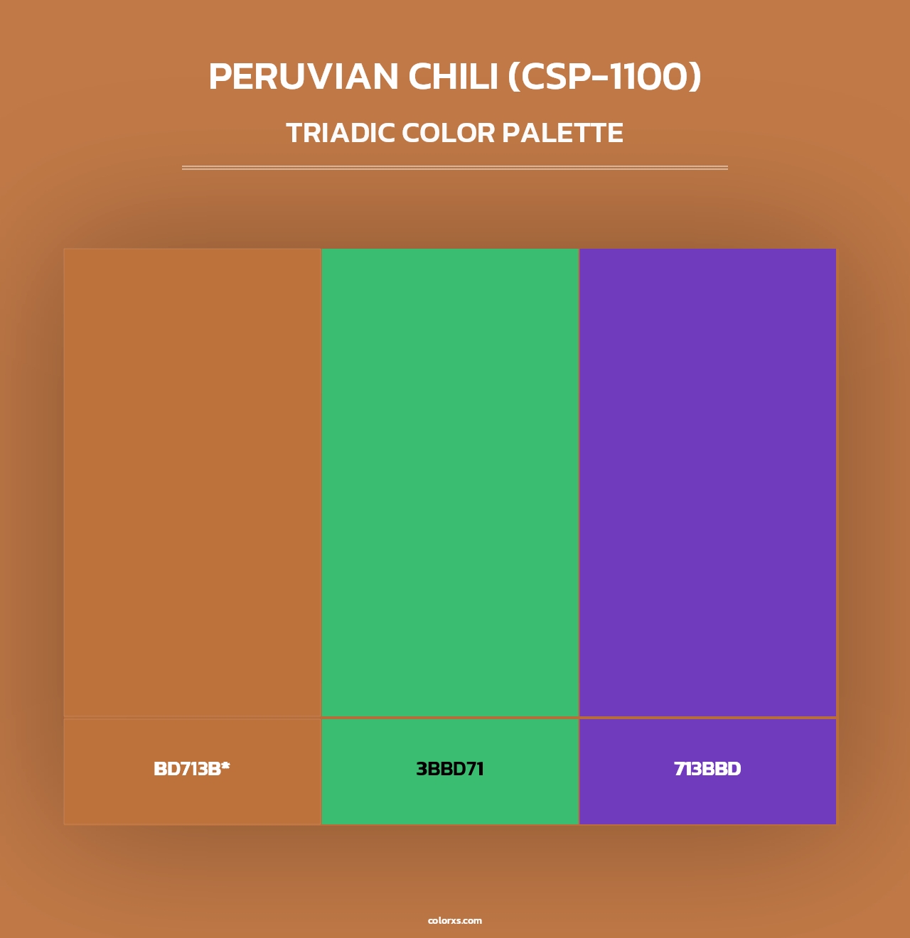 Peruvian Chili (CSP-1100) - Triadic Color Palette