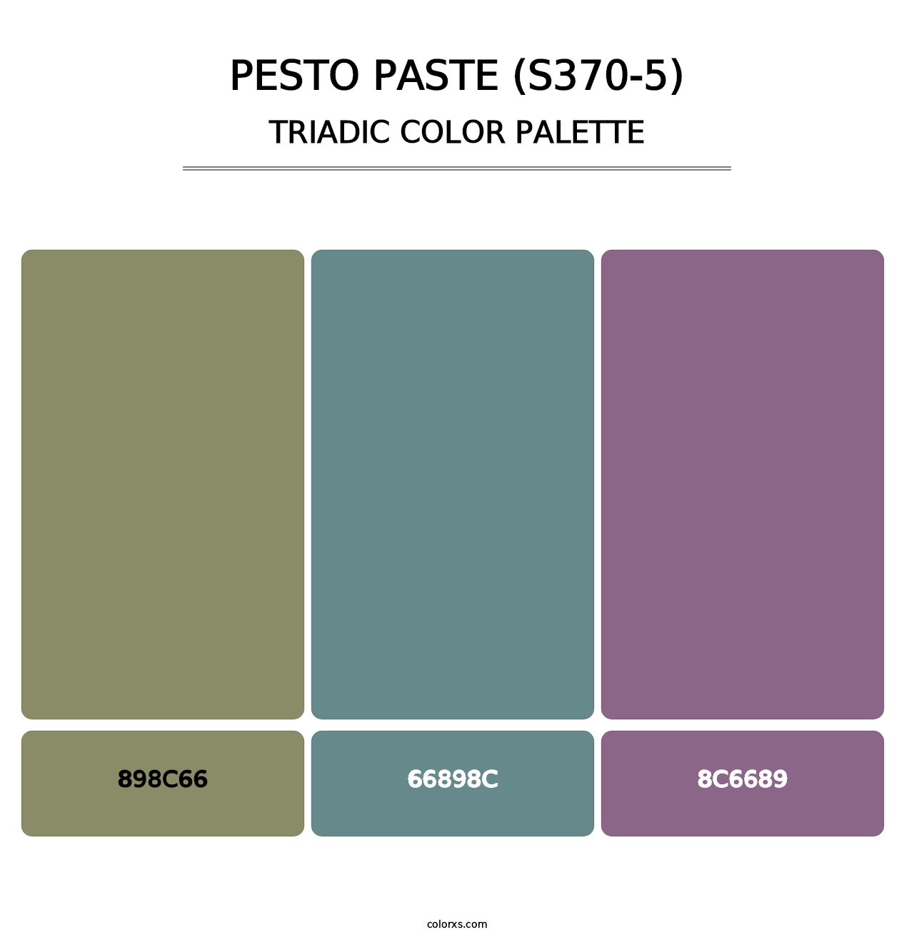 Pesto Paste (S370-5) - Triadic Color Palette