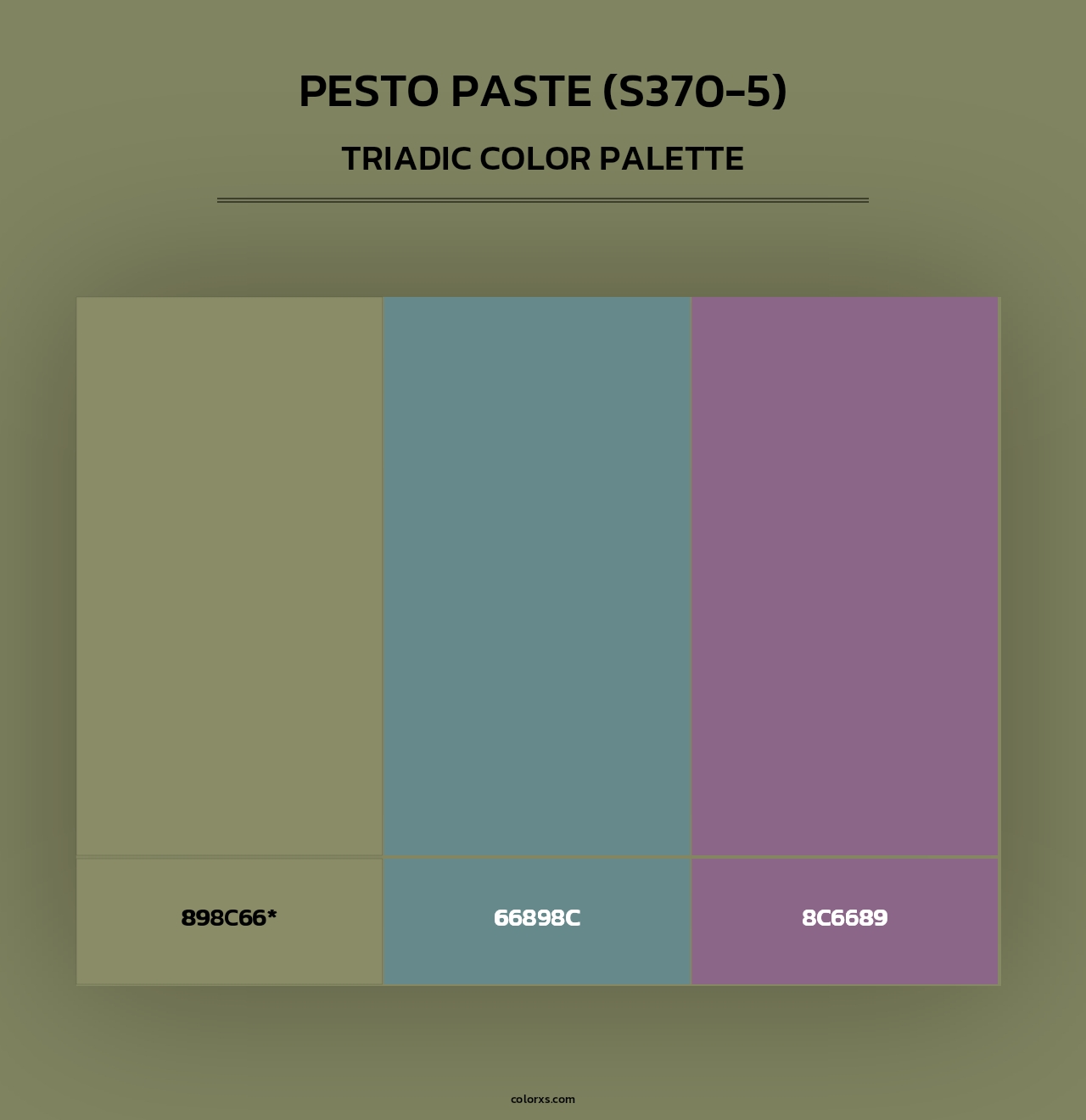 Pesto Paste (S370-5) - Triadic Color Palette