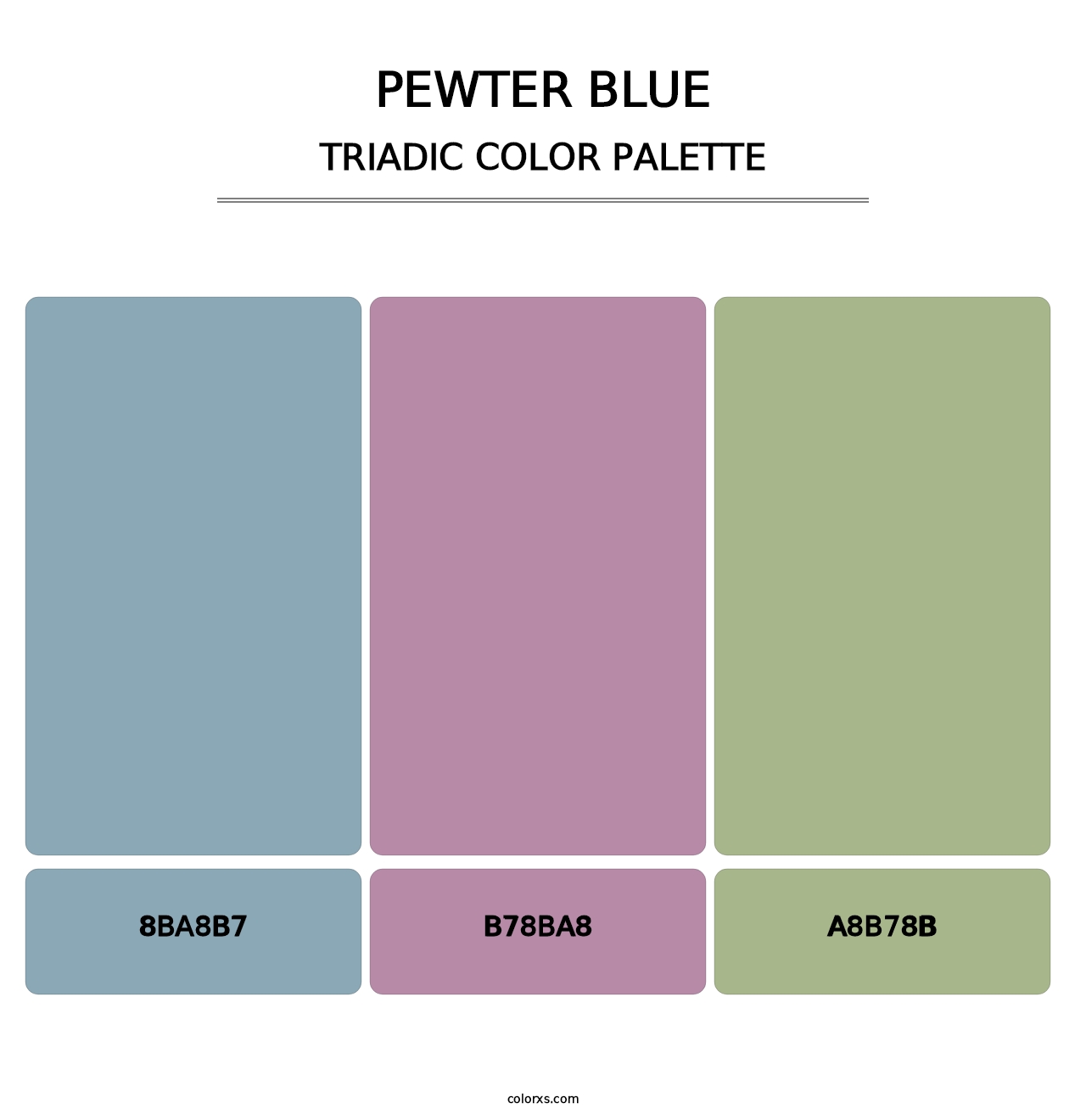 Pewter Blue - Triadic Color Palette