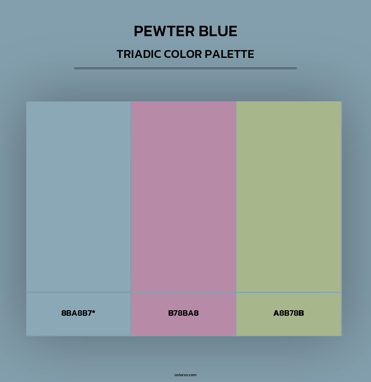 Pewter Blue - Triadic Color Palette
