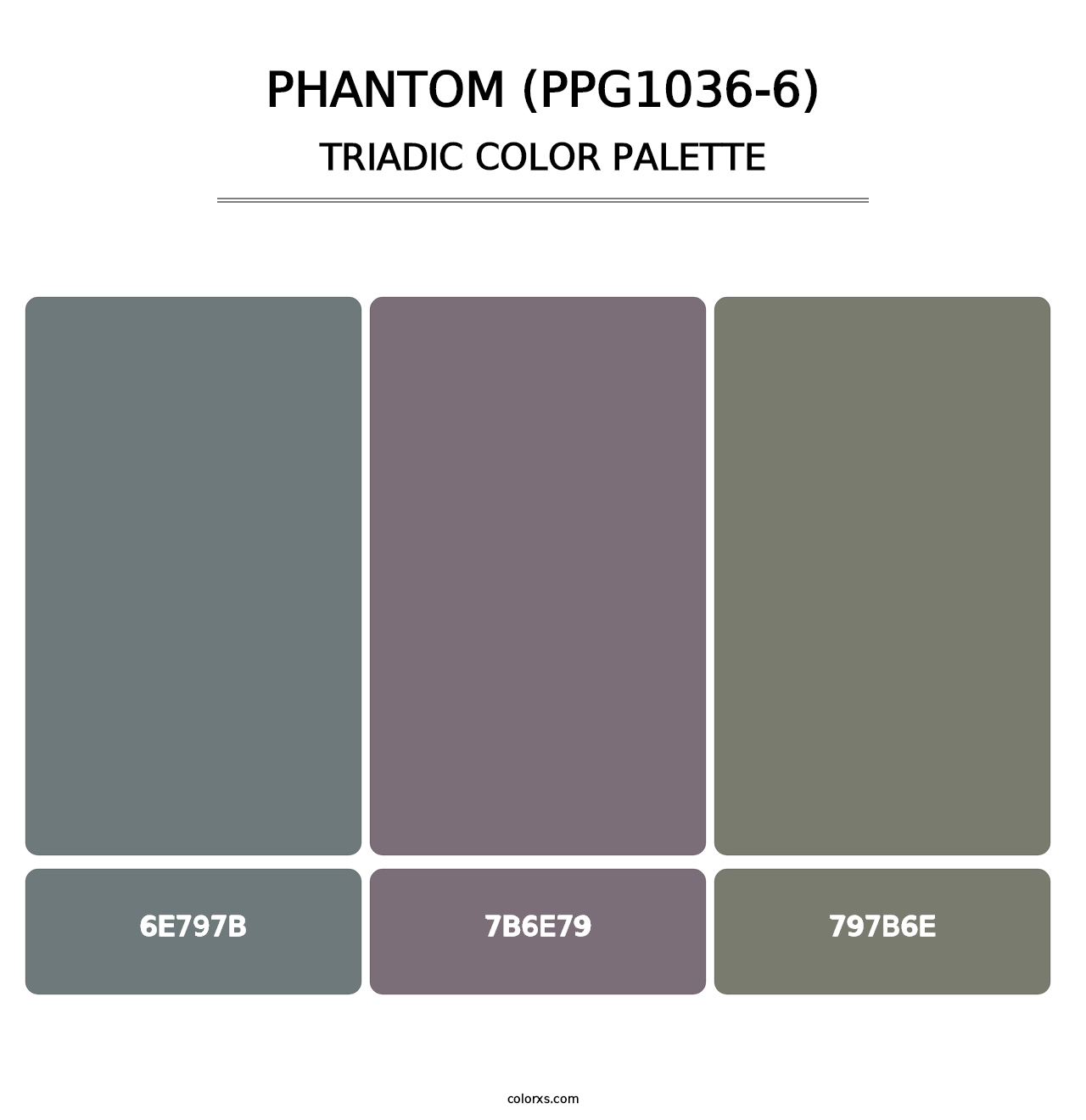 Phantom (PPG1036-6) - Triadic Color Palette