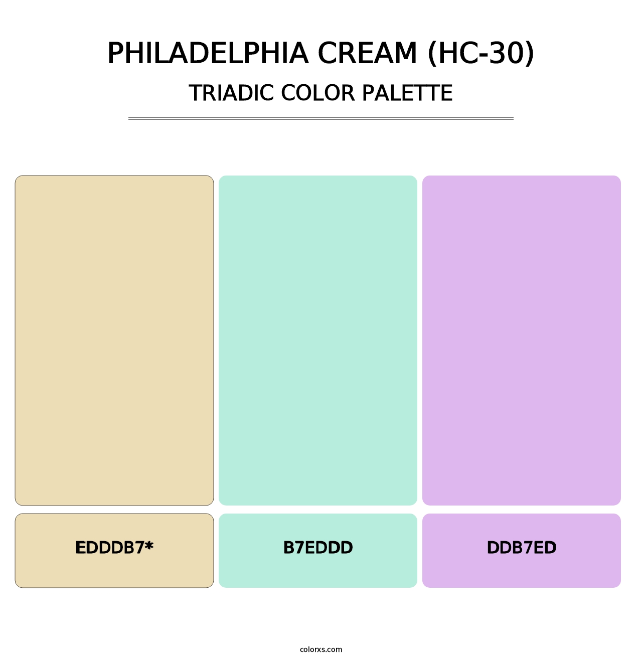 Philadelphia Cream (HC-30) - Triadic Color Palette