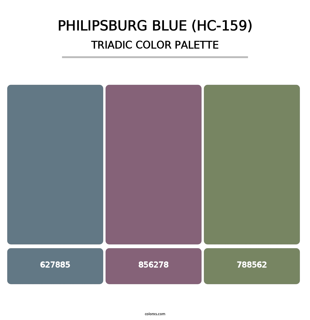 Philipsburg Blue (HC-159) - Triadic Color Palette