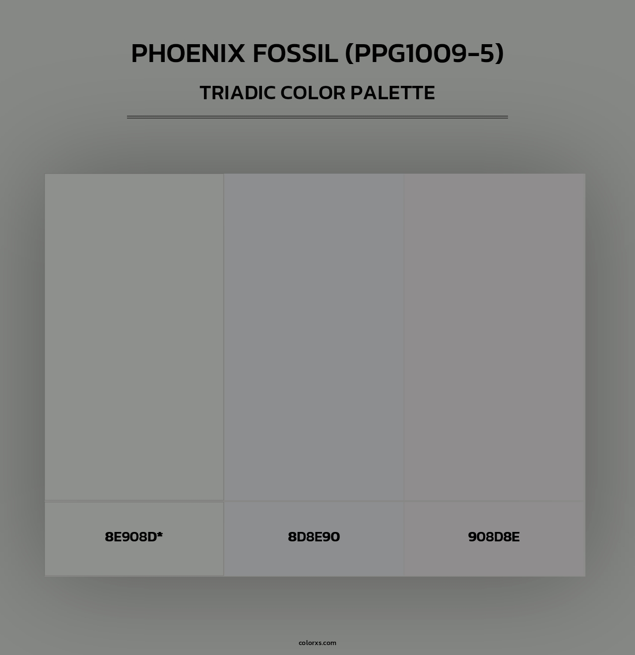 Phoenix Fossil (PPG1009-5) - Triadic Color Palette
