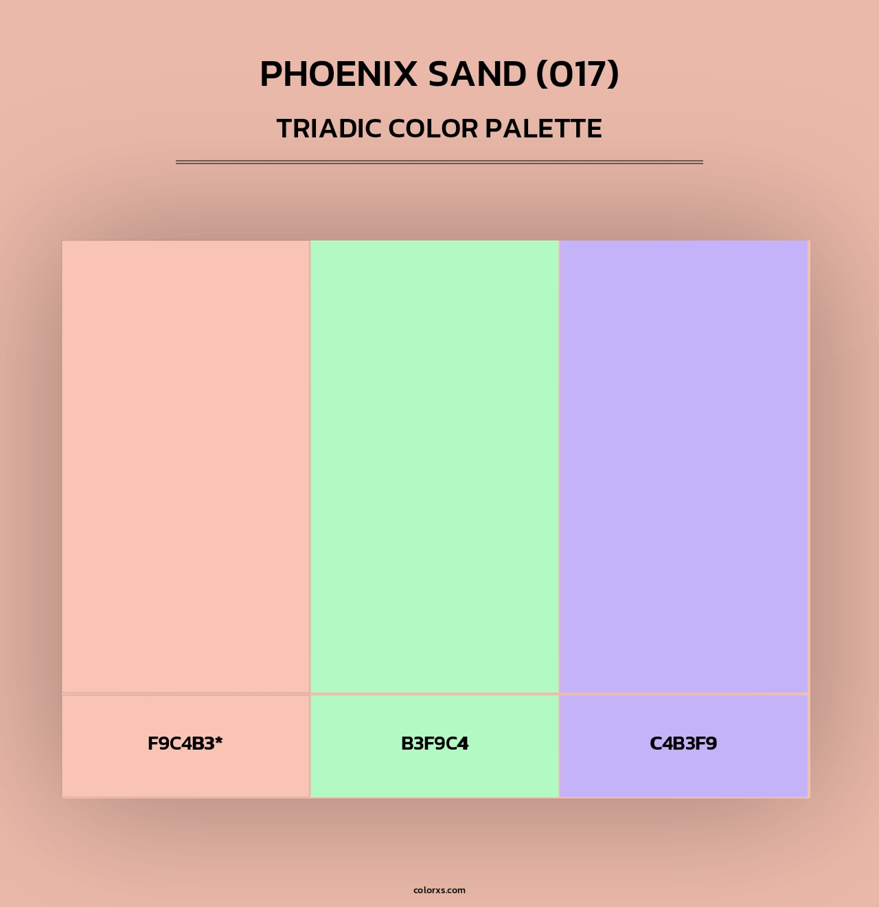 Phoenix Sand (017) - Triadic Color Palette