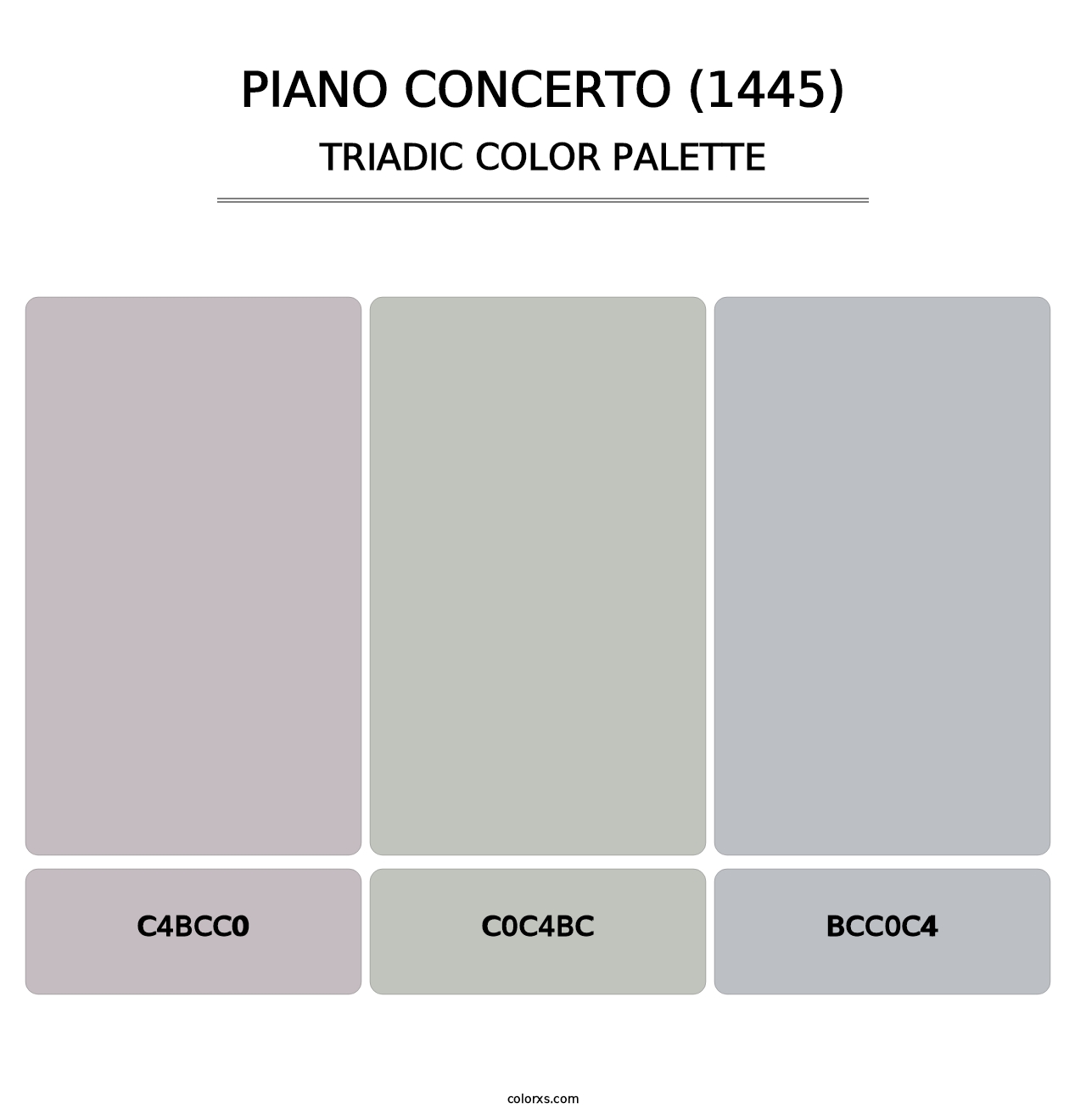 Piano Concerto (1445) - Triadic Color Palette