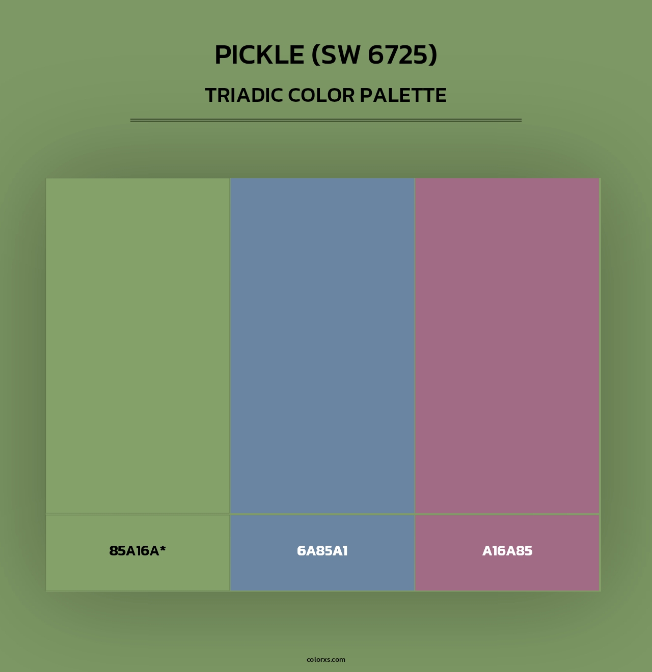 Pickle (SW 6725) - Triadic Color Palette