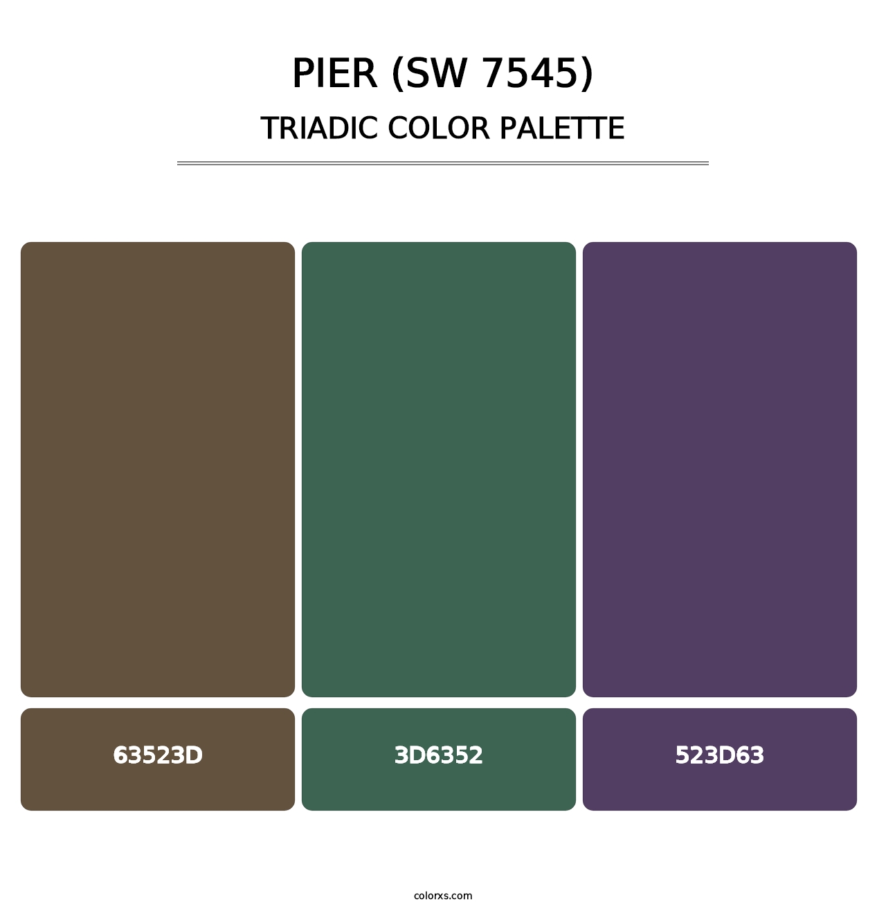 Pier (SW 7545) - Triadic Color Palette