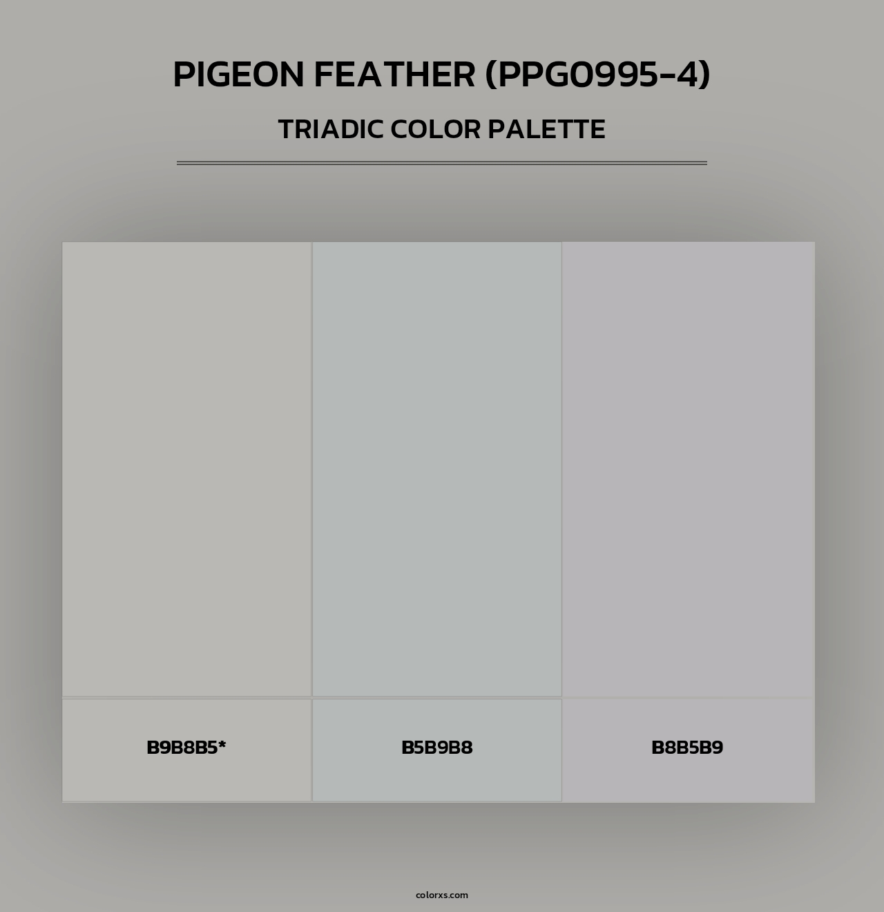 Pigeon Feather (PPG0995-4) - Triadic Color Palette
