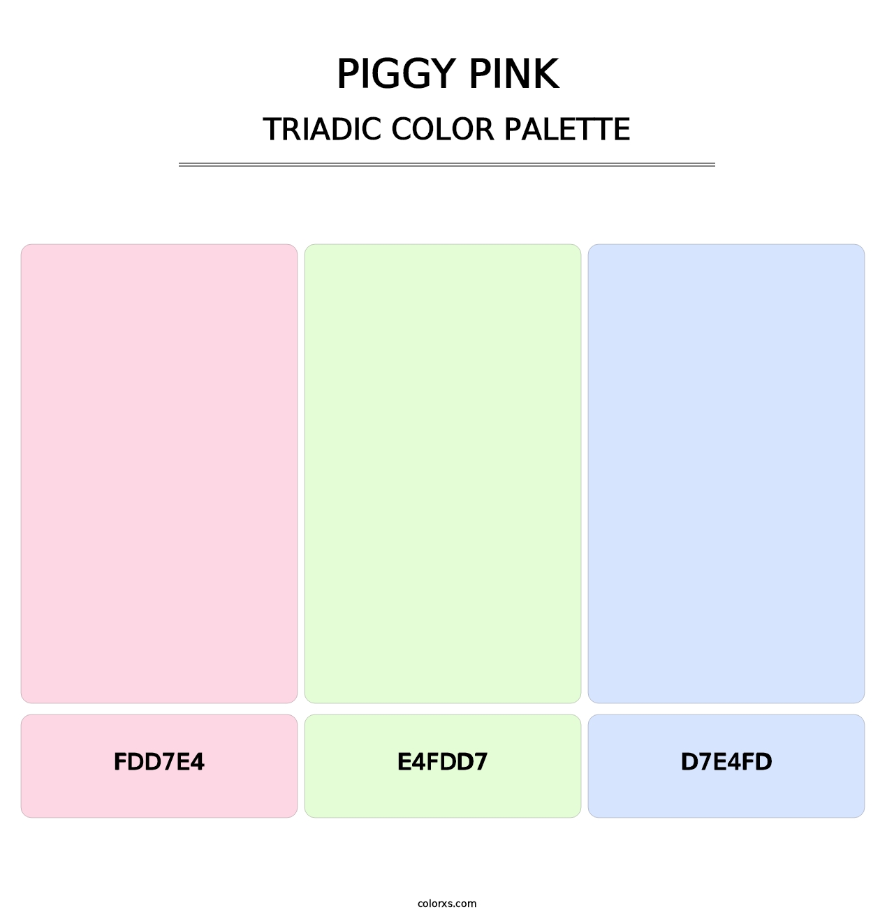 Piggy Pink - Triadic Color Palette