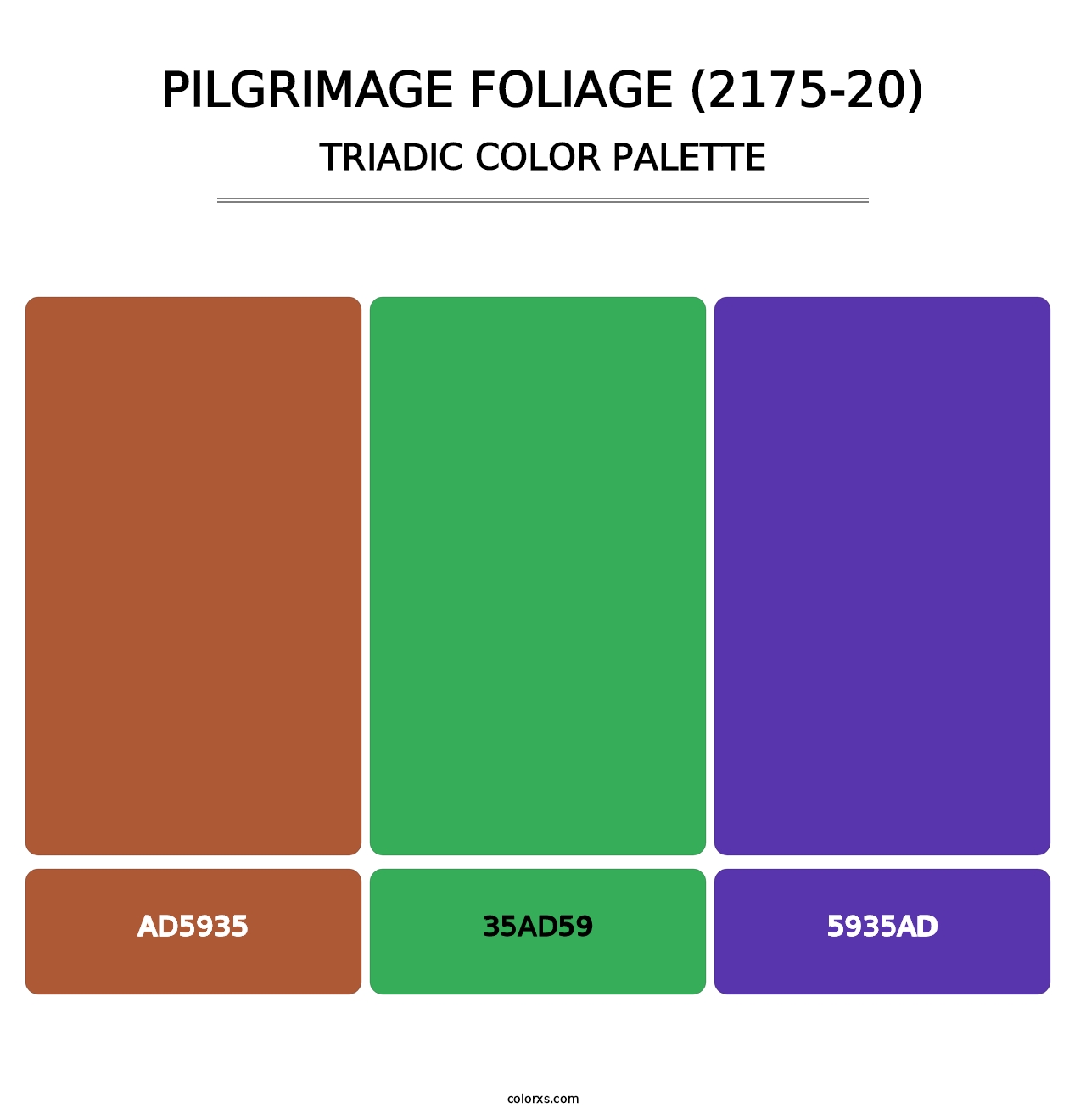 Pilgrimage Foliage (2175-20) - Triadic Color Palette