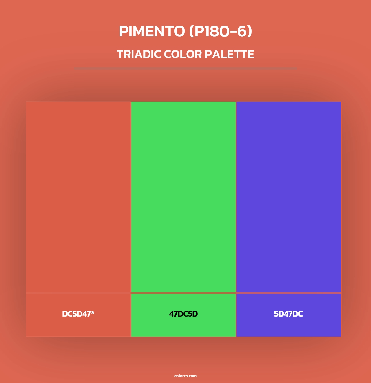 Pimento (P180-6) - Triadic Color Palette