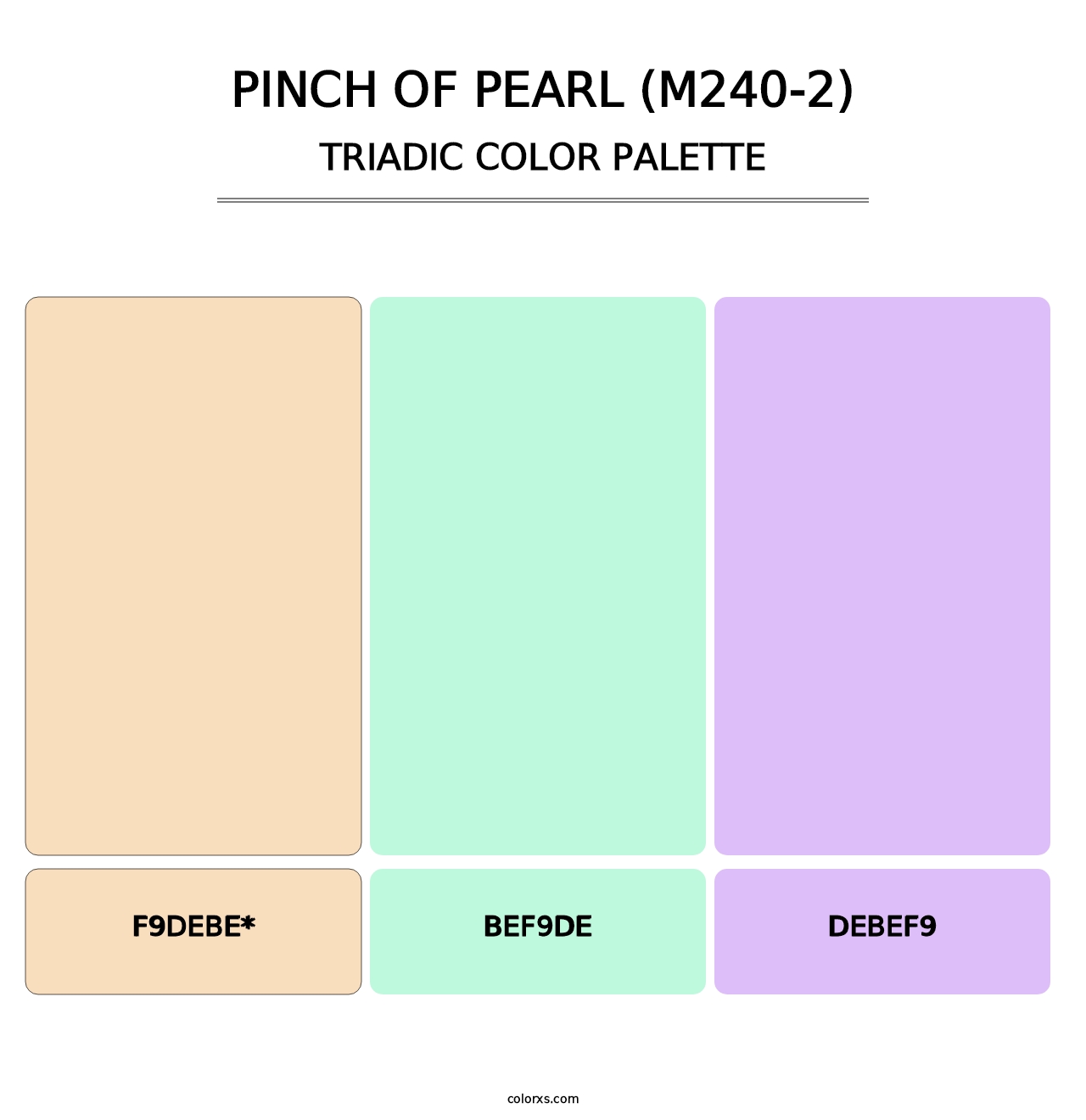Pinch Of Pearl (M240-2) - Triadic Color Palette
