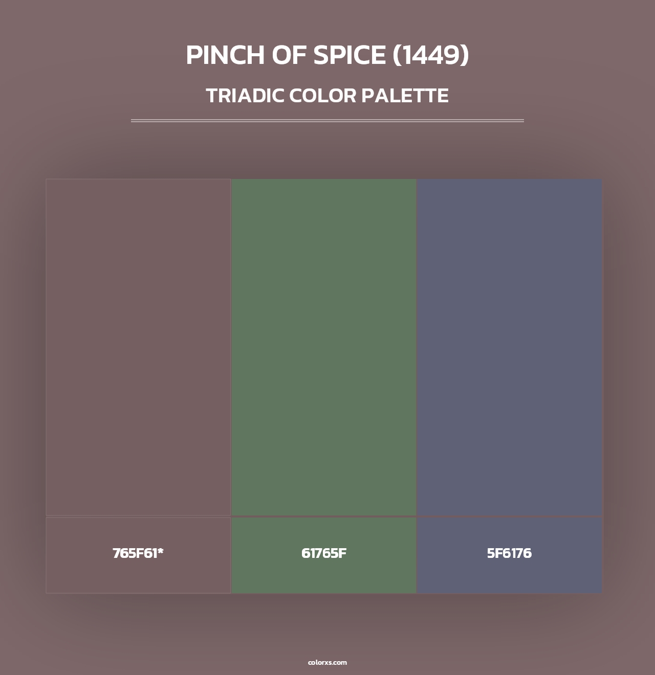 Pinch of Spice (1449) - Triadic Color Palette